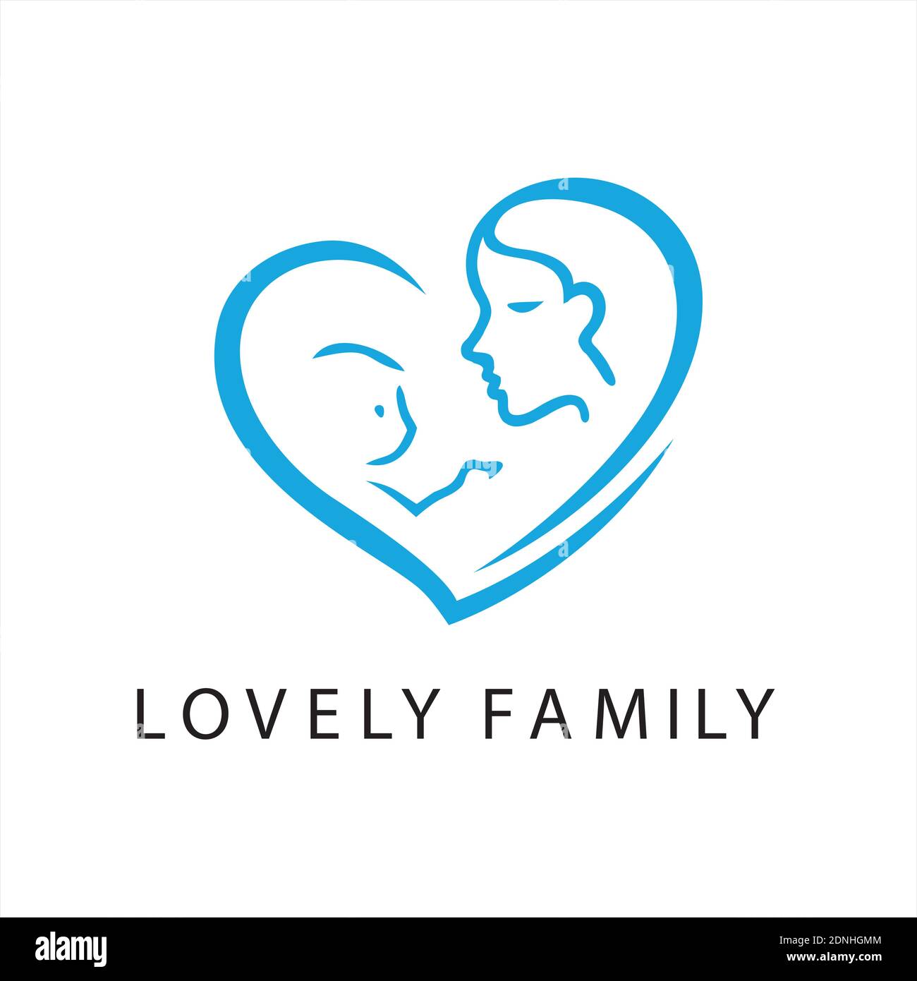 Symbole Icone Maman Coeur Amour Garcon Logo Inspiration Image Vectorielle Stock Alamy