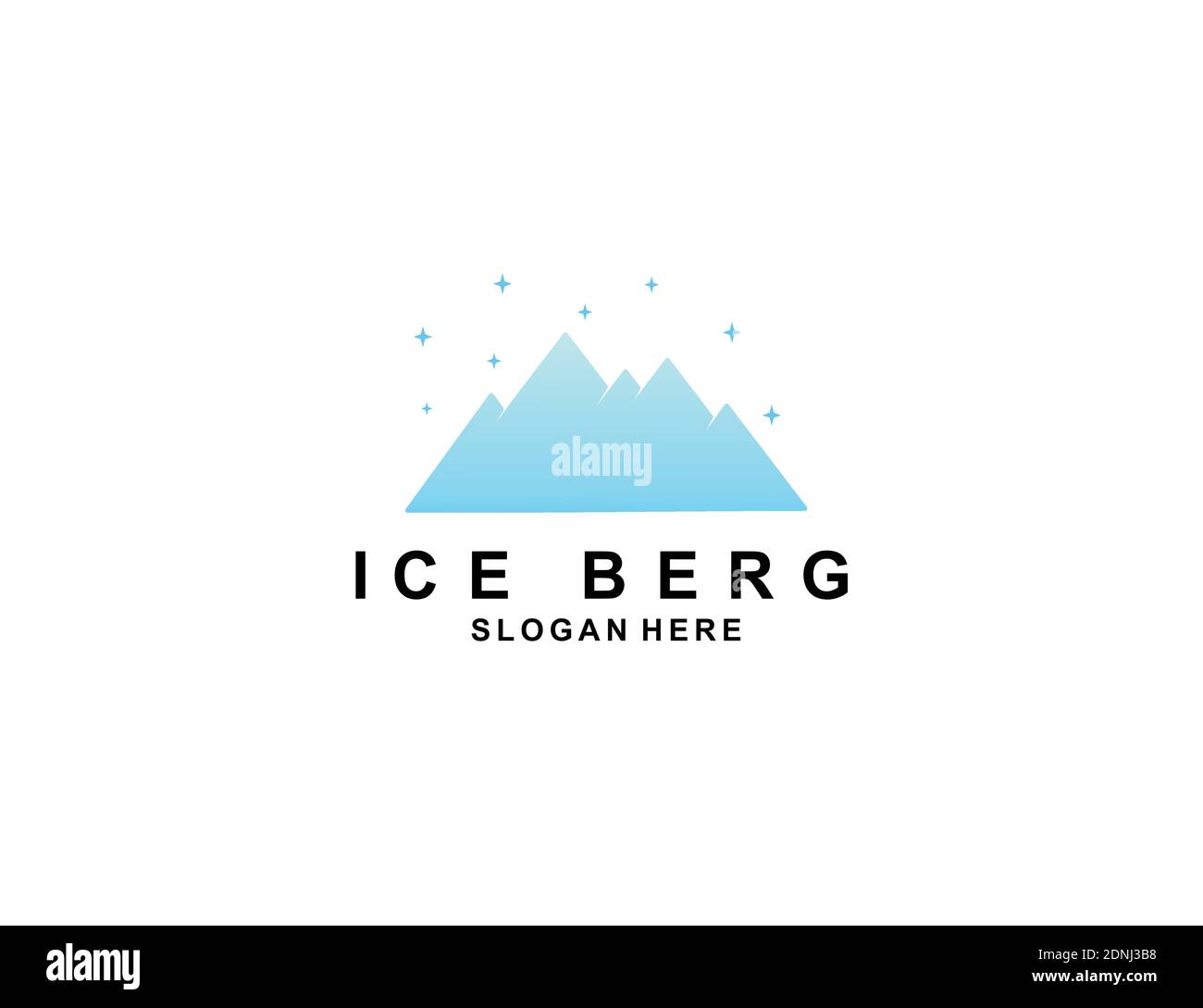 Illustration de synbol du logo iceberg isolée sur fond blanc Illustration de Vecteur