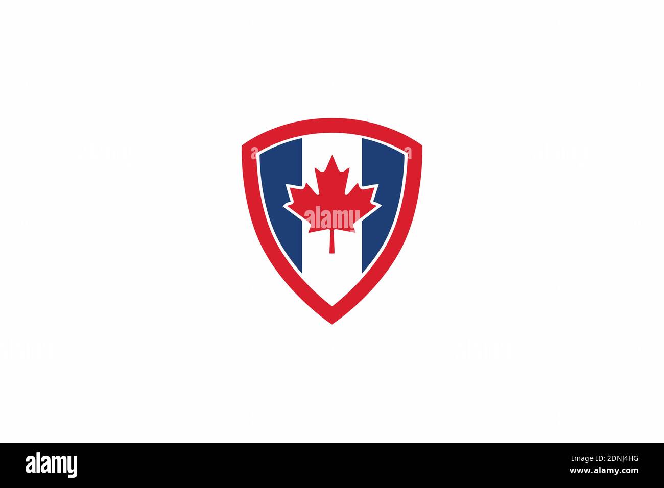Logo de l'icône canadienne de l'érable inspiration de conception Illustration de Vecteur