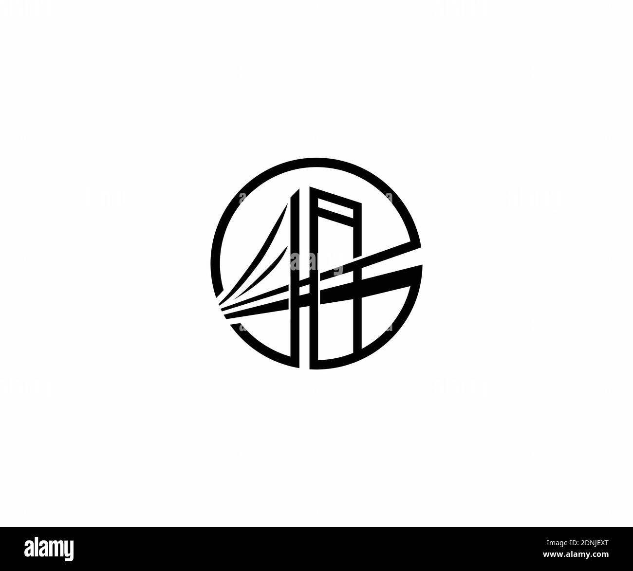 Abstract bridge logo design template Illustration de Vecteur