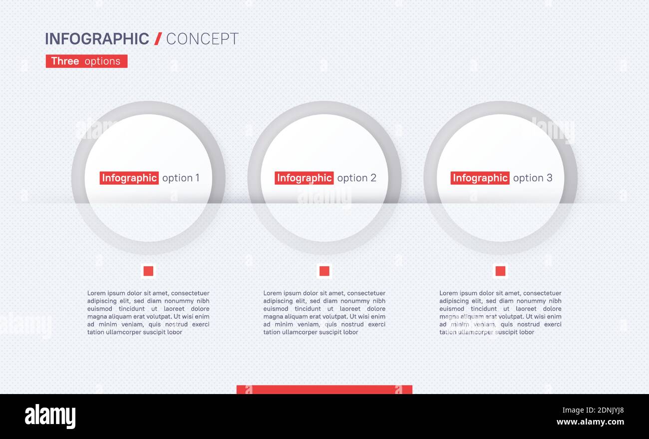 Stylish vector infographic concept template. Three options Illustration de Vecteur