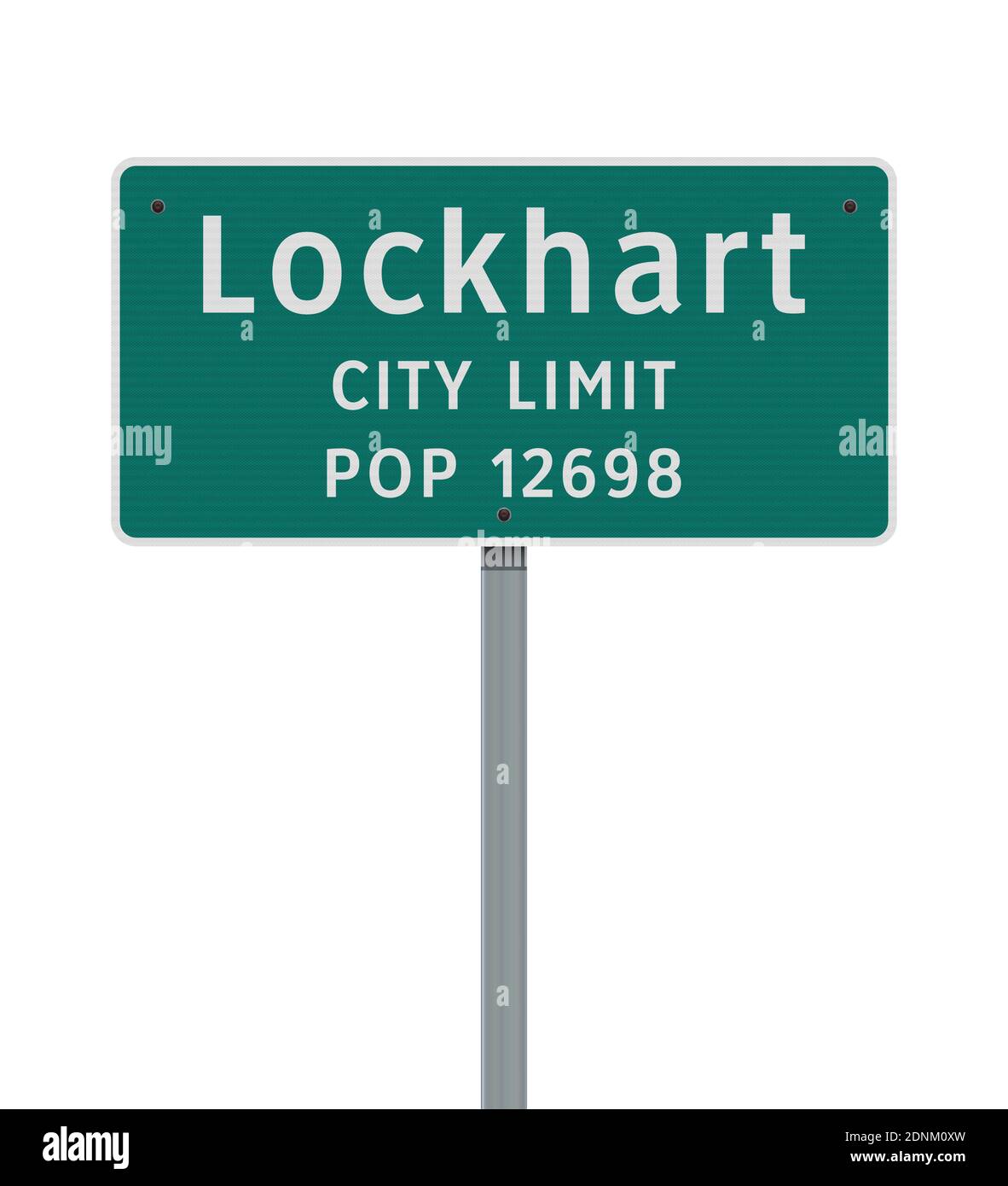 Illustration vectorielle du panneau vert de la limite de la ville de Lockhart Illustration de Vecteur