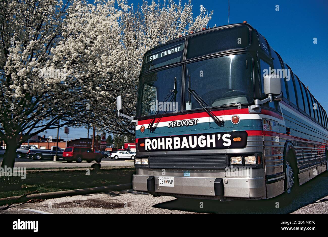 Bus touristique à destination panoramique Banque D'Images
