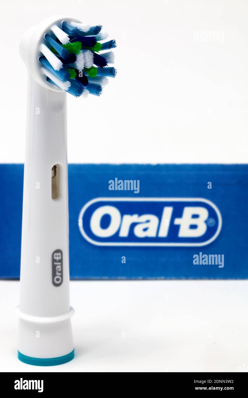 Tête de brosse à dents Oral-B Crossaction Banque D'Images