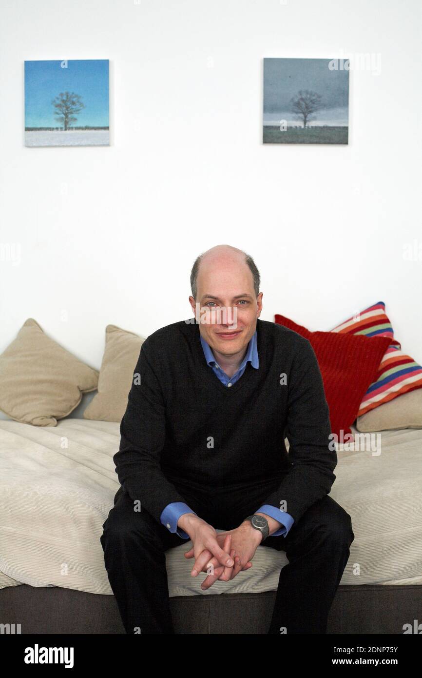 Philosophe Alain de Botton à Londres. Auteur de l'architecture du bonheur, les consolations de la philosophie. Banque D'Images