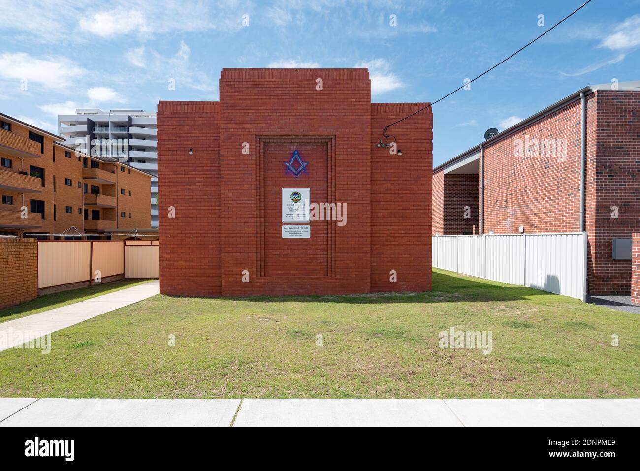 Le Forster-Great Lakes United No.994 Masonic Lodge à Forster, Nouvelle-Galles du Sud, Australie Banque D'Images