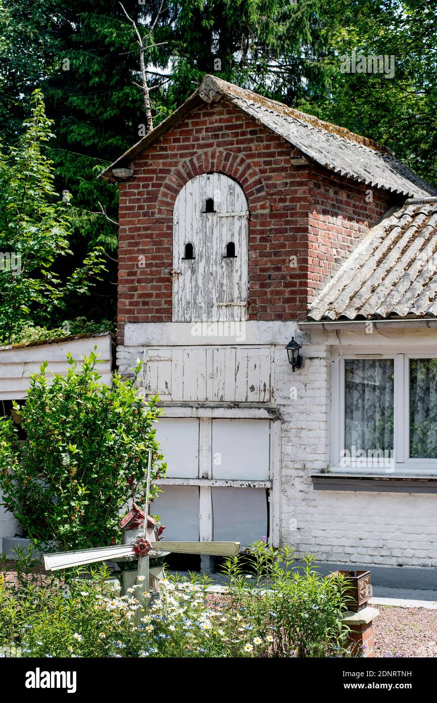 Libercourt (nord de la France) : grenier dans le quartier minier de la Faisanderie, ville moderne construite entre 1946 et 1947. Cette région minière de Nord-pas- Banque D'Images