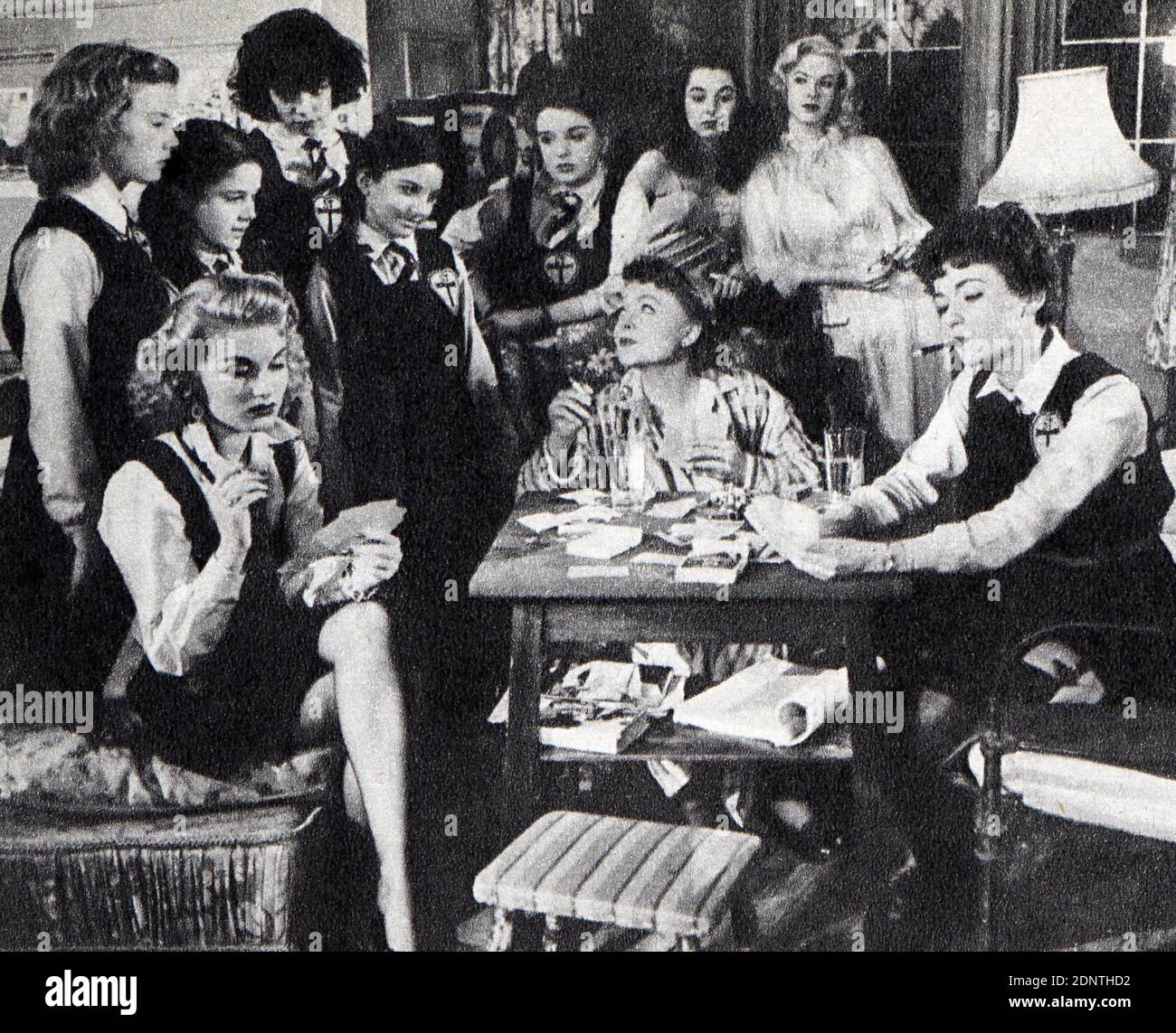 Film encore de 'The belles of St. Trinians' avec Alastair SIM, George Cole, Joyce Grenfell et Hermione Baddeley. Banque D'Images