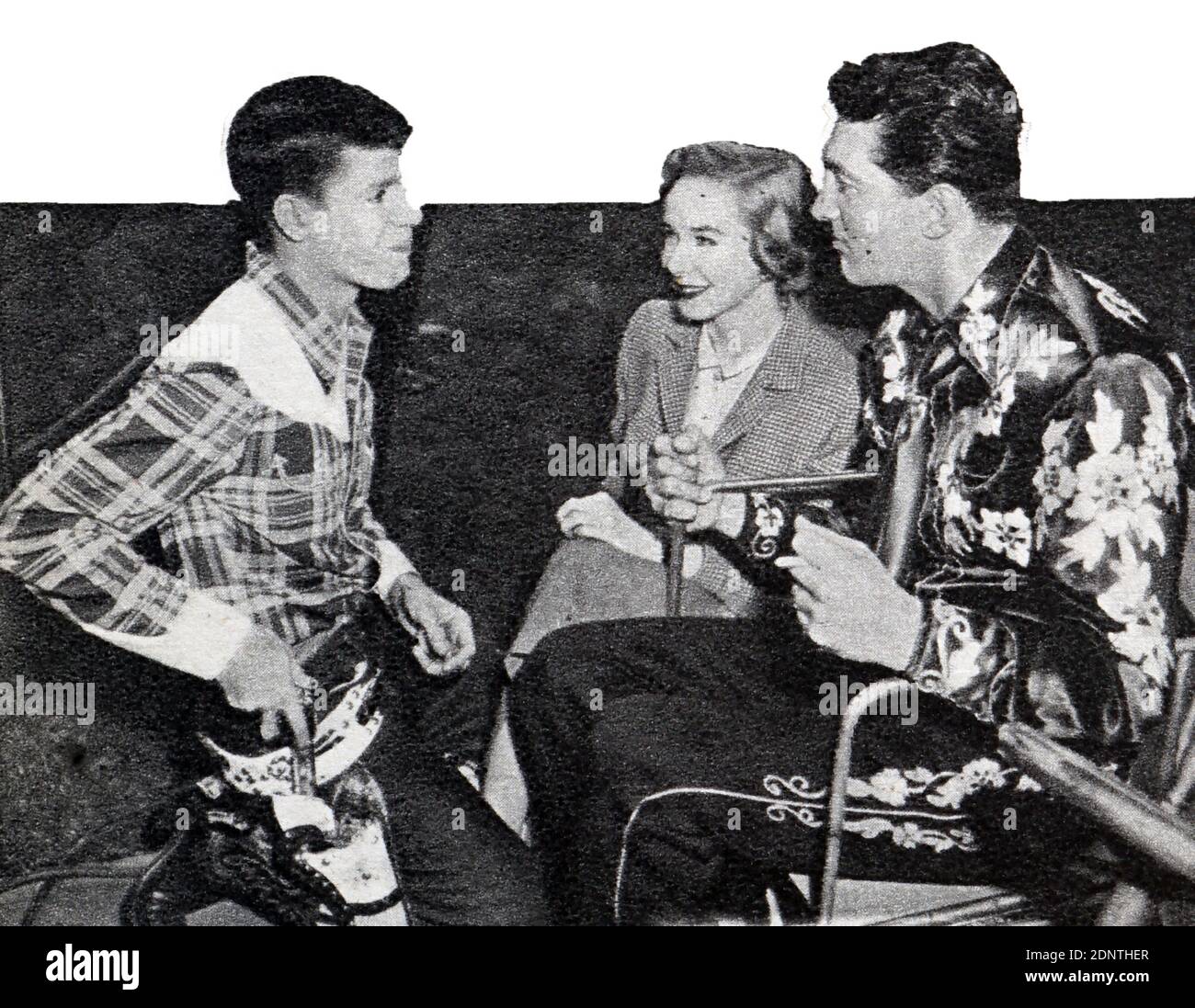 Photographie de Jerry Lewis avec Dean Martin et Diana Lynn. Banque D'Images