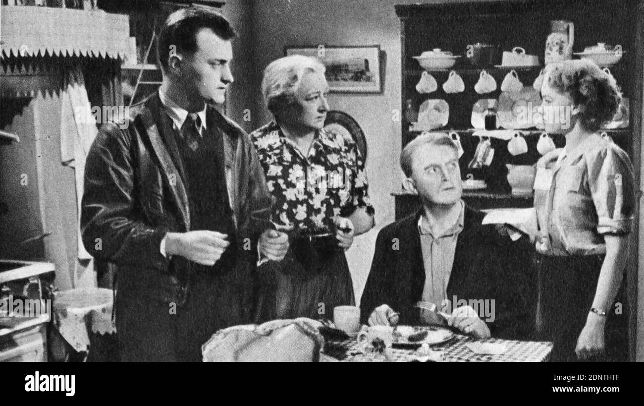 Film encore de 'train of Eventss' avec Valerie Hobson, Peter Finch, John Clements et John Gregson. Banque D'Images