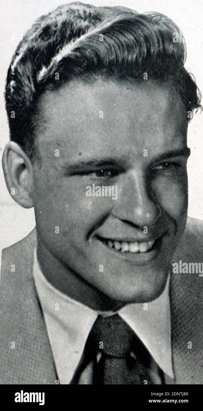 Photographie de John Ericson (1926-2020) un acteur de cinéma et de télévision germano-américain. Banque D'Images