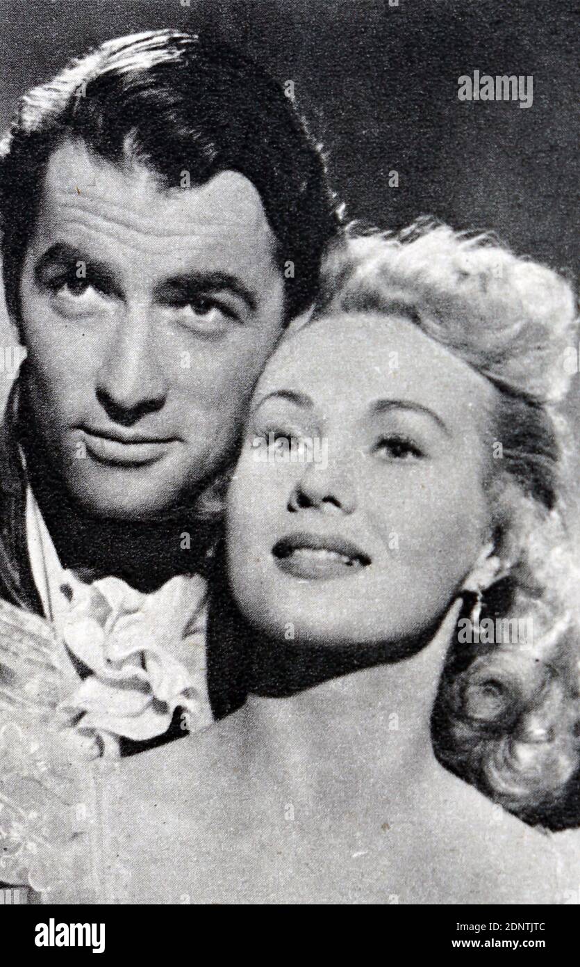 Le film est toujours de 'Captain Horatio Hornblower' avec Gregory Peck, Virginia Mayo, Robert Beatty et Christopher Lee. Banque D'Images