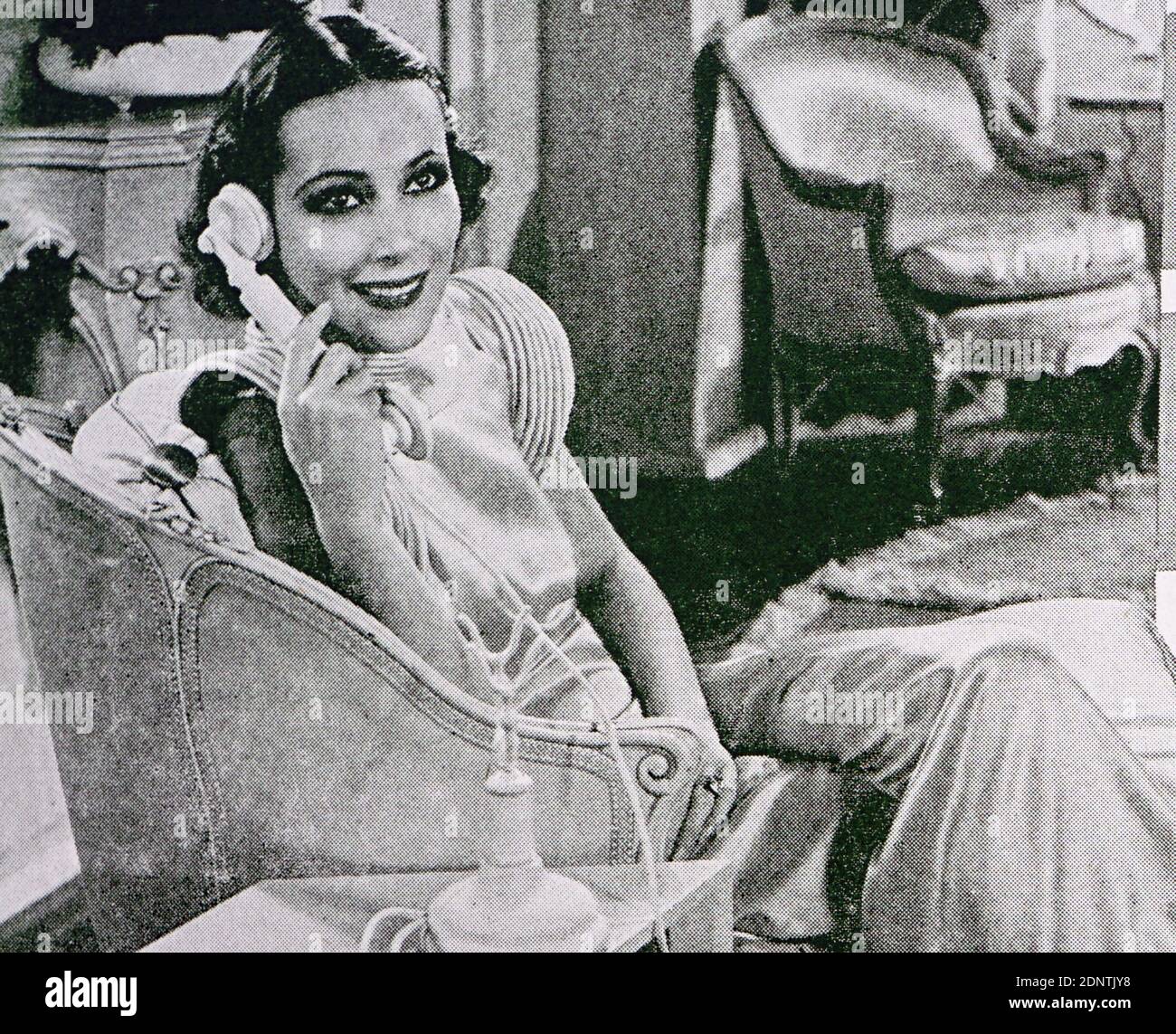 Photographie de Dolores del Rio (1904-1983) une actrice, danseuse et chanteuse mexicaine. Banque D'Images
