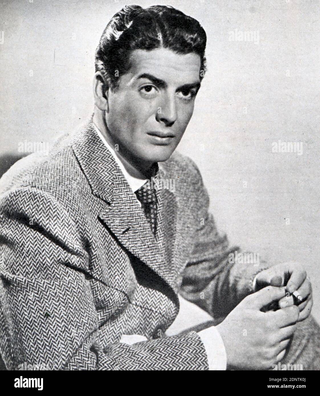 Photographie de Victor mature (1913-1999) un acteur américain de scène, de film et de télévision. Banque D'Images