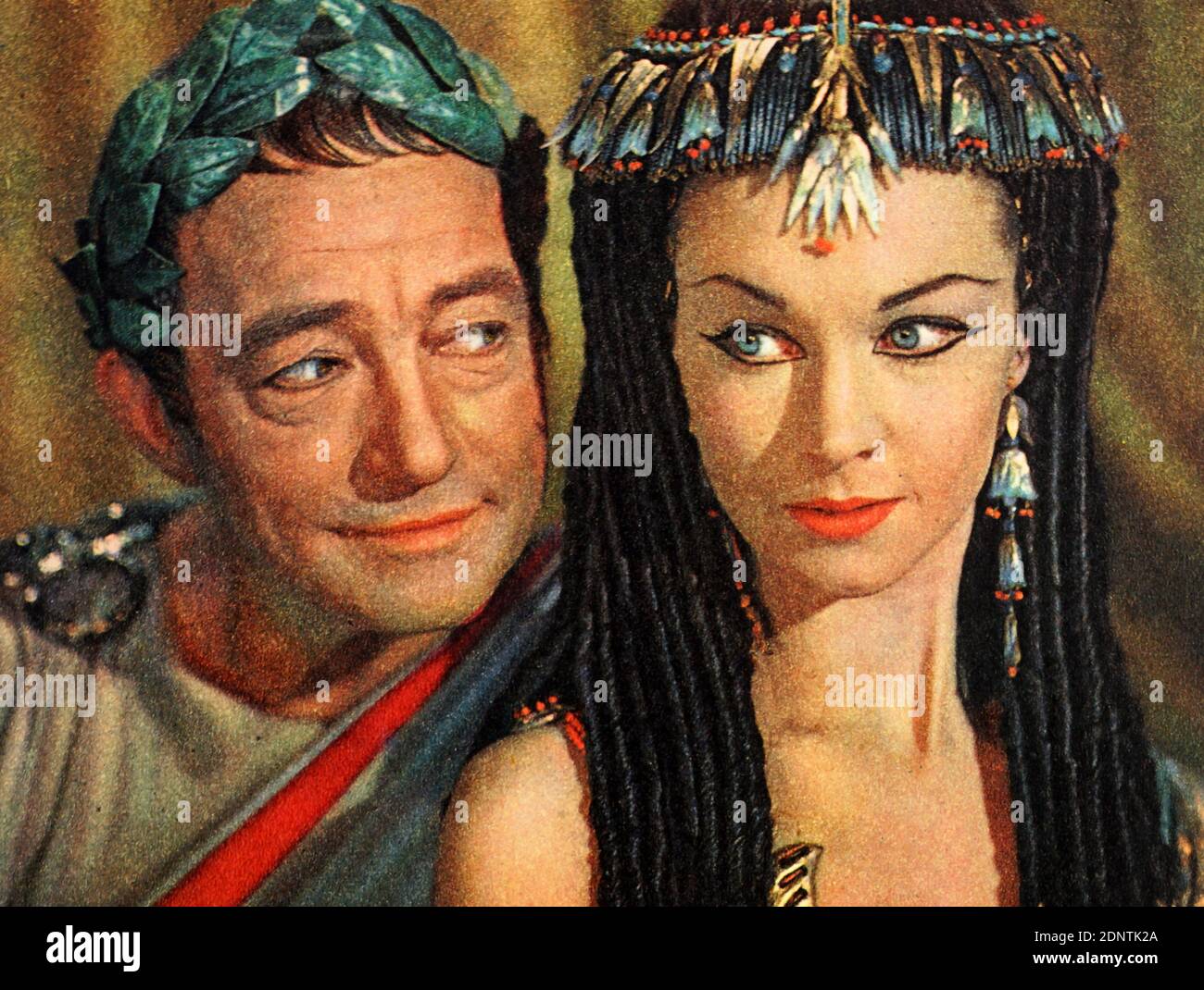 Photo de Claude Rains (1889-1967) et de Vivien Leigh (1913-1967) de 'Caesar and Cleopatra'. Banque D'Images