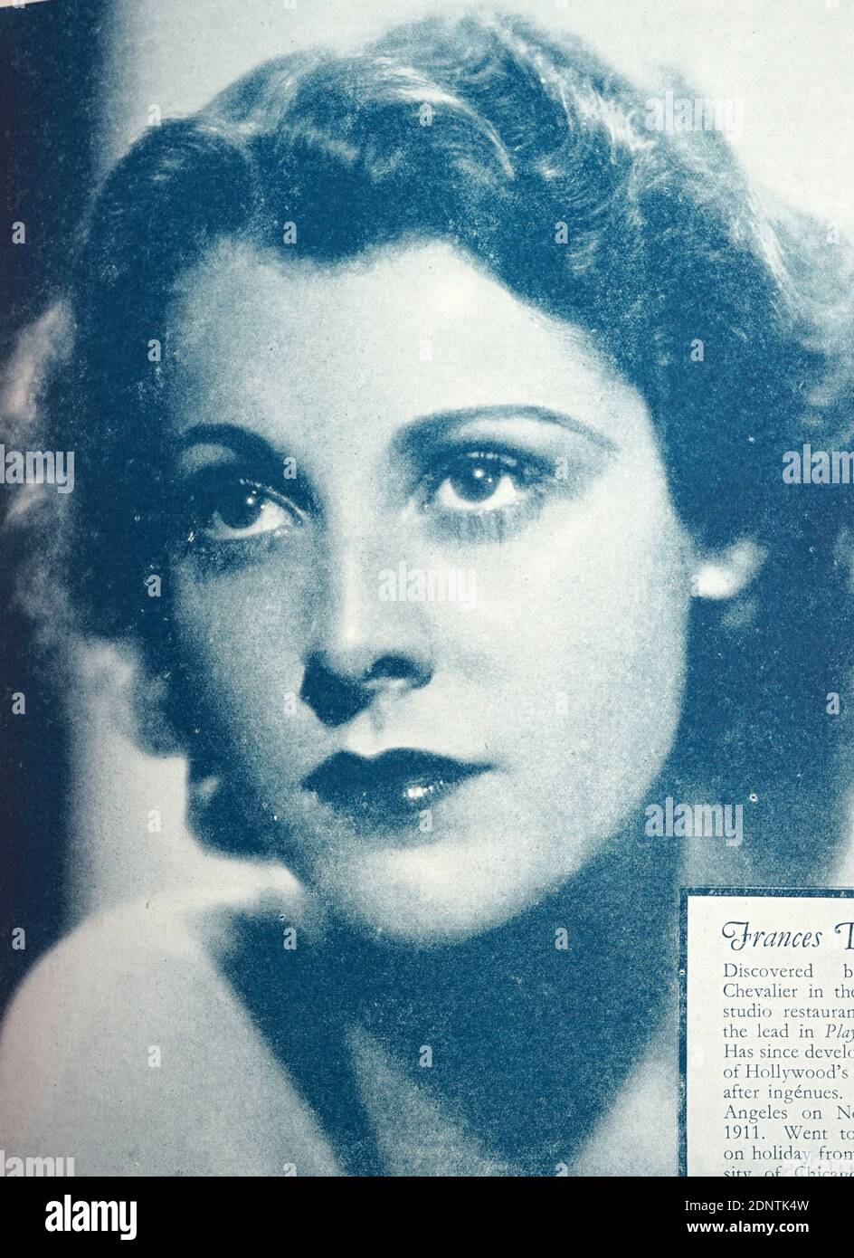 Photographie de Frances Dee (1909-2004) une actrice américaine. Banque D'Images