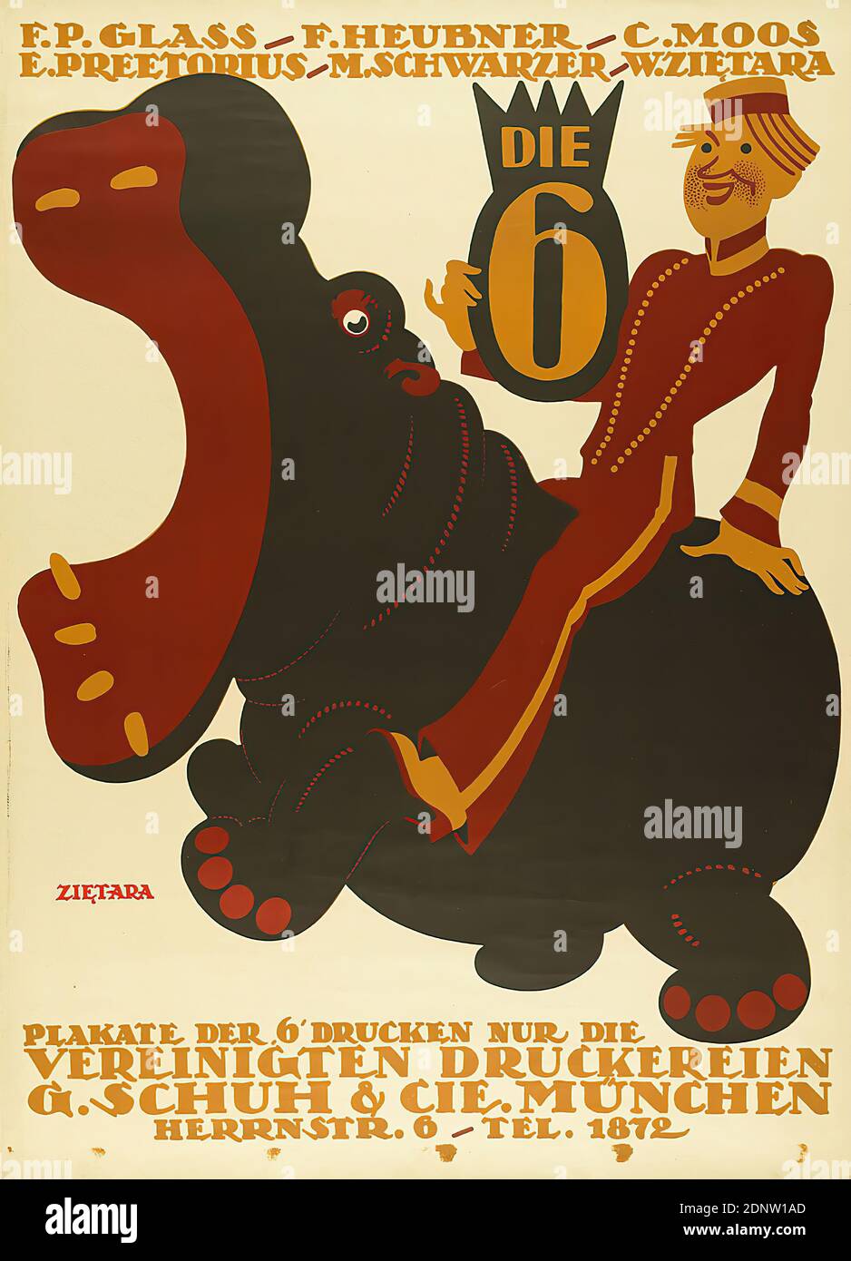 Valentin Zietara, G. Schuh & Cié. (Munich), F. P. Glass, F. Heubner, C. Moos, E. Preetorius, M. Schwarzer, W. Zietara les affiches du '6' sont imprimées uniquement par Vereinigte Druckereien G. Schuh & Cié Munich, papier, lithographe, total: Hauteur: 124.8 cm, largeur signée: 90.3 cm: ZIETARA, publicité de produits et d'affaires (affiches), jeune homme, jeunesse Banque D'Images Valentin Zietara, G. Schuh & Cié. (Munich), F. P. Glass, F. Heubner, C. Moos, E. Preetorius, M. Schwarzer, W. Zietara les affiches du '6' sont imprimées uniquement par Vereinigte Druckereien G. Schuh & Cié Munich, papier, lithographe, total: Hauteur: 124.8 cm, largeur signée: 90.3 cm: ZIETARA, publicité de produits et d'affaires (affiches), jeune homme, jeunesse Banque D'Images