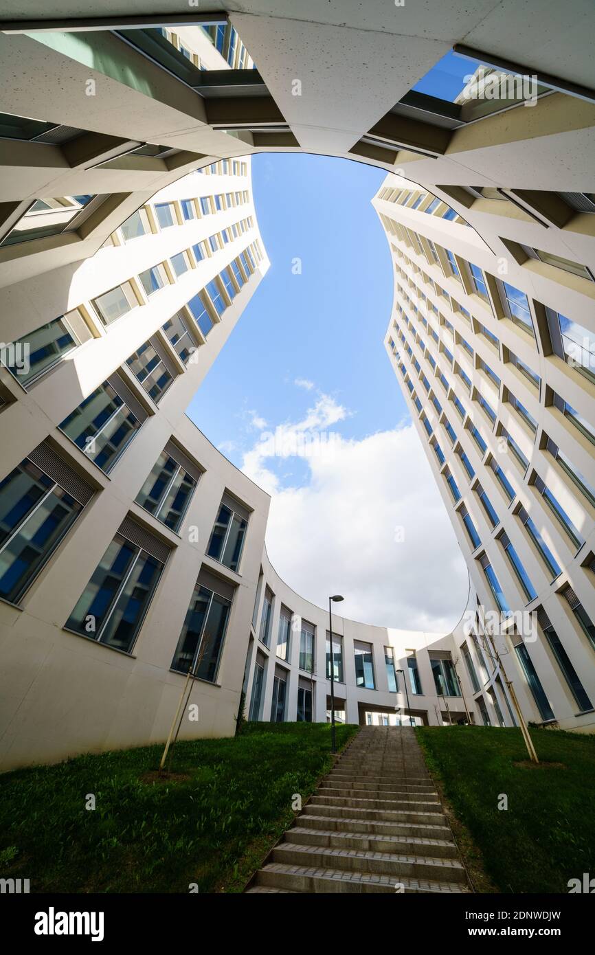 GRENADE, ESPAGNE. 5 DÉCEMBRE 2020. Bâtiment du Collège des sciences de la santé de l'Université de Grenade Banque D'Images