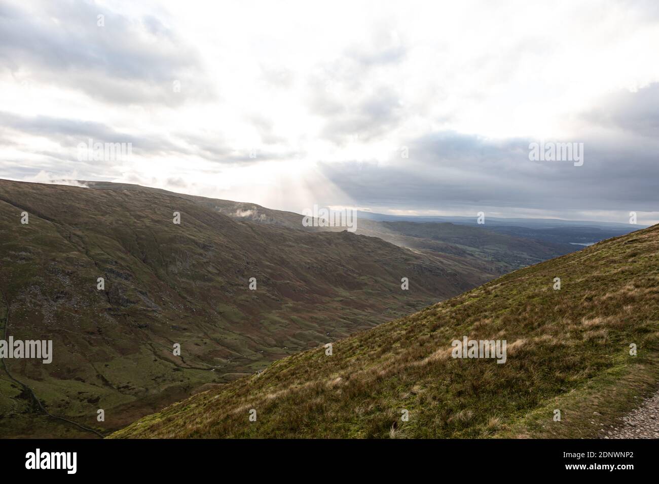 Vue depuis le Fairfield Horseshoe, Ambleside, Lake District Banque D'Images