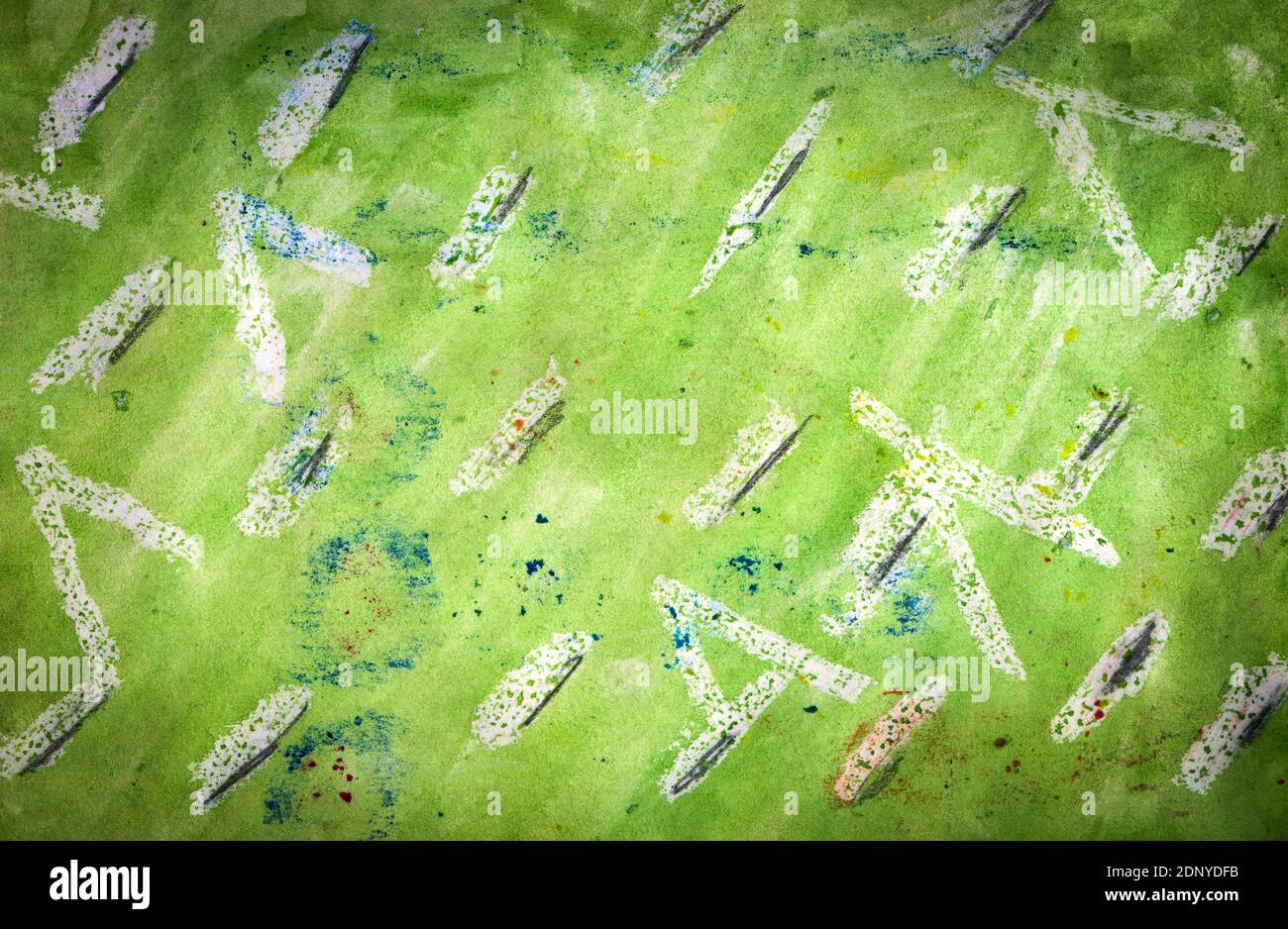 Résumé aquarelle de fond peint en vert Banque D'Images