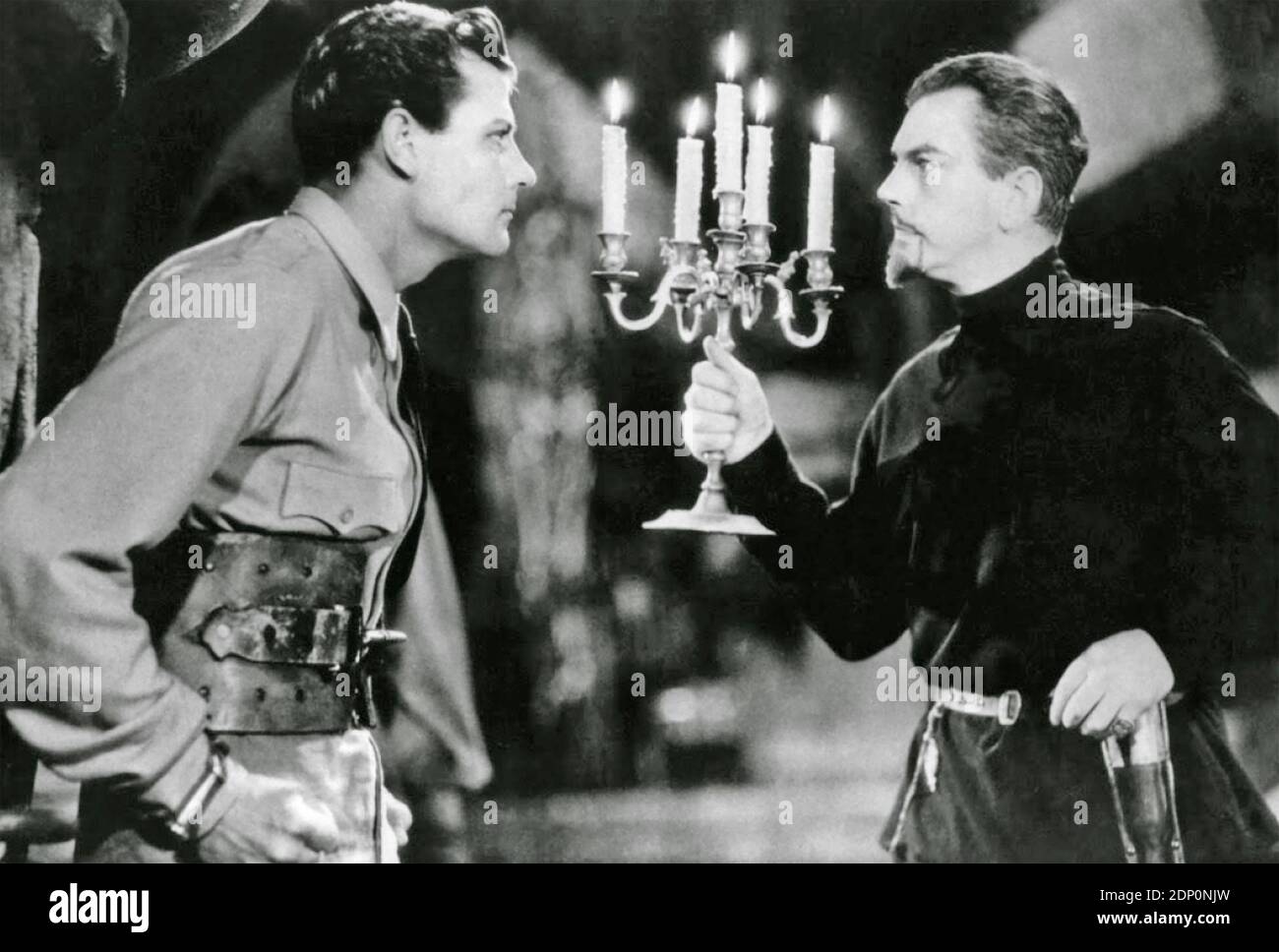 LE JEU LE PLUS DANGEREUX 1932 RKO radio Pictures film avec Joel McCrea à gauche et Leslie Banks Banque D'Images