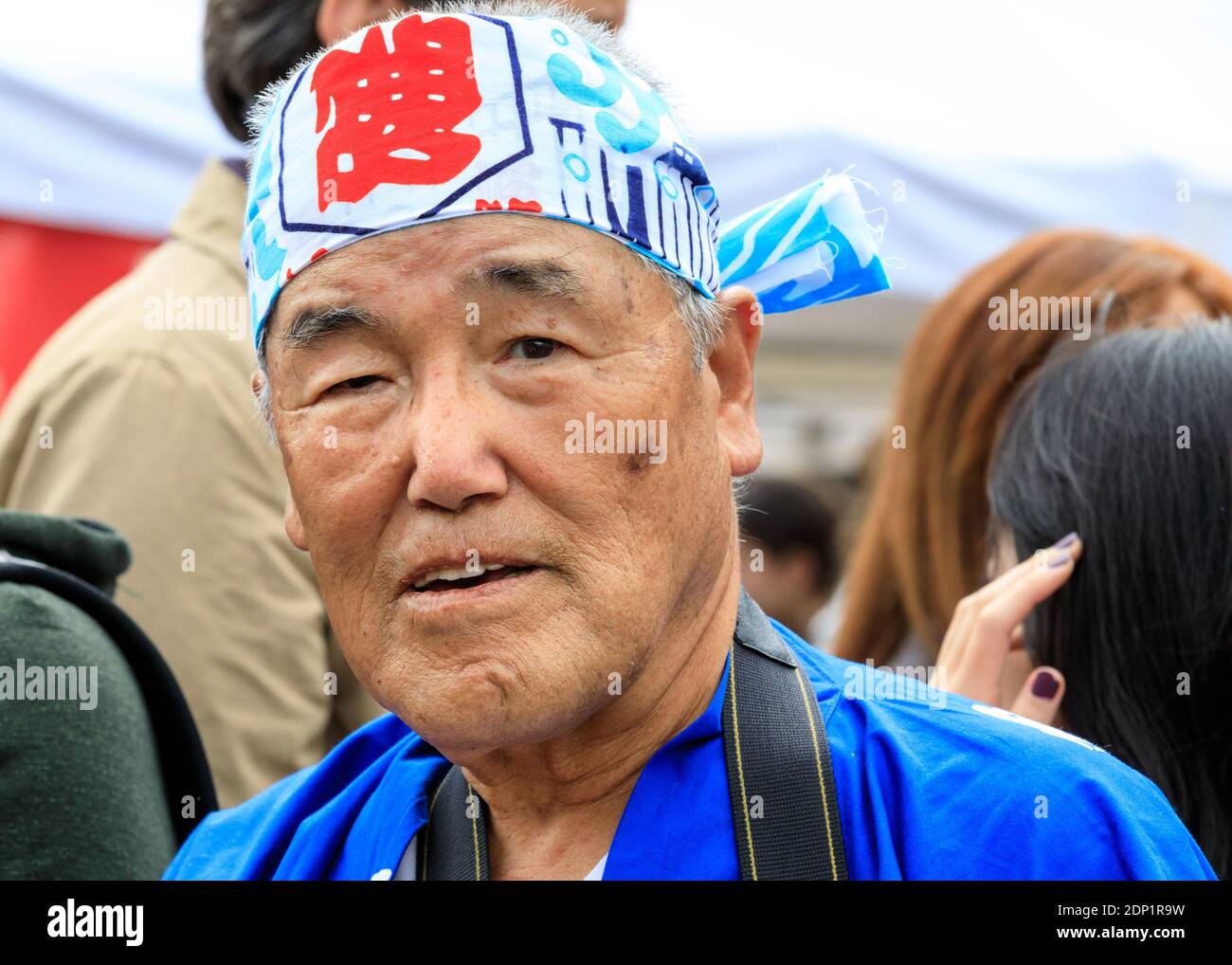Visiteur japonais au Japan Matsuri Festival sur Trafalgar Square, Londres, Royaume-Uni Banque D'Images
