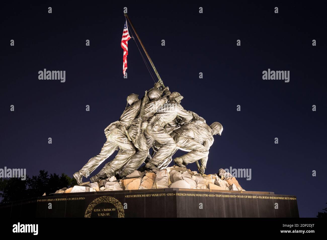 Arlington, Virginie. Iwo Jima Memorial aux États-Unis Marines par Felix Weihs de Weldon. Mémorial de guerre du corps des Marines des États-Unis. Banque D'Images
