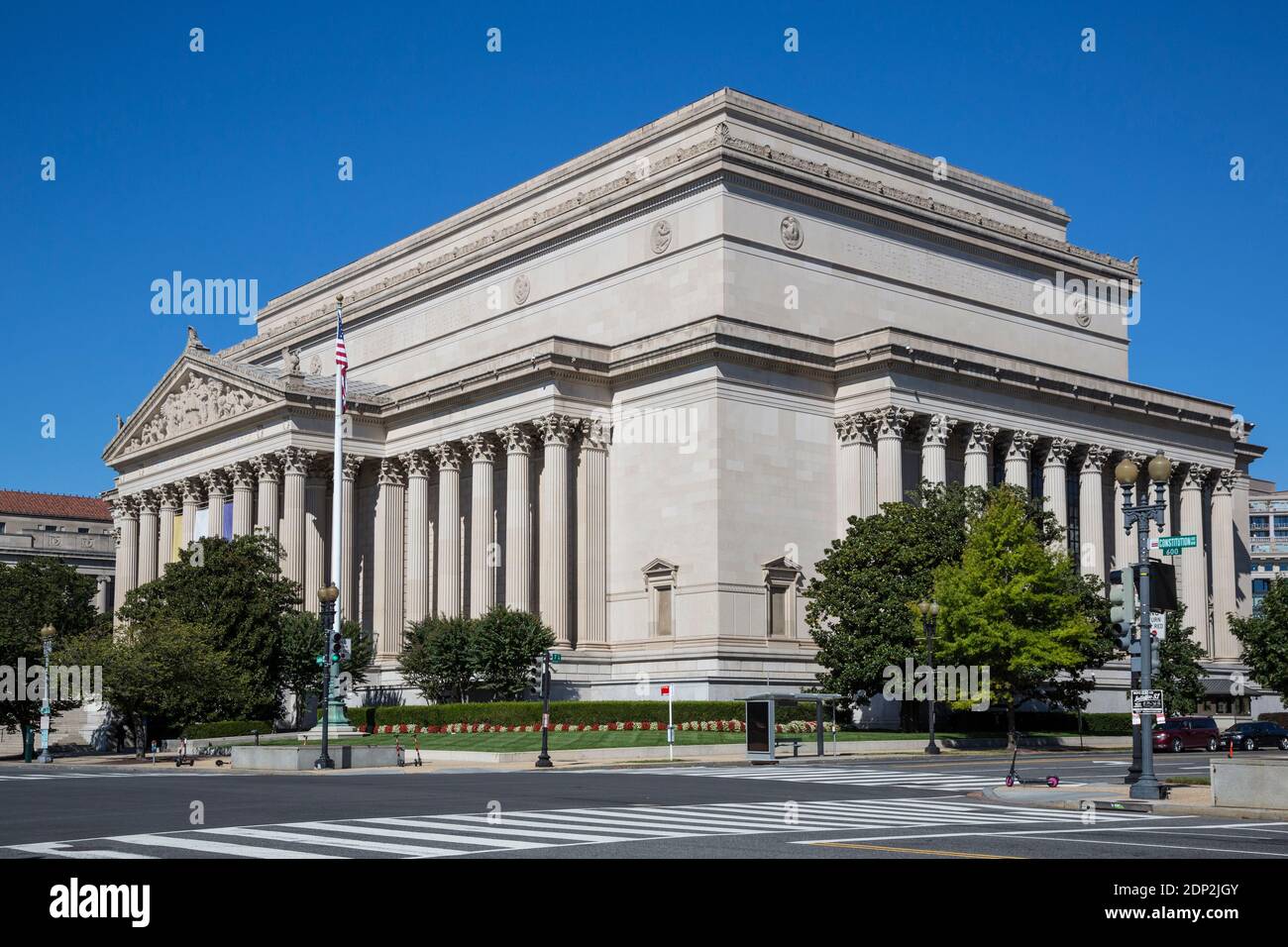 Archives nationales, Washington DC, États-Unis. La Déclaration d'indépendance et la Constitution des États-Unis se trouvent dans ce bâtiment. Banque D'Images