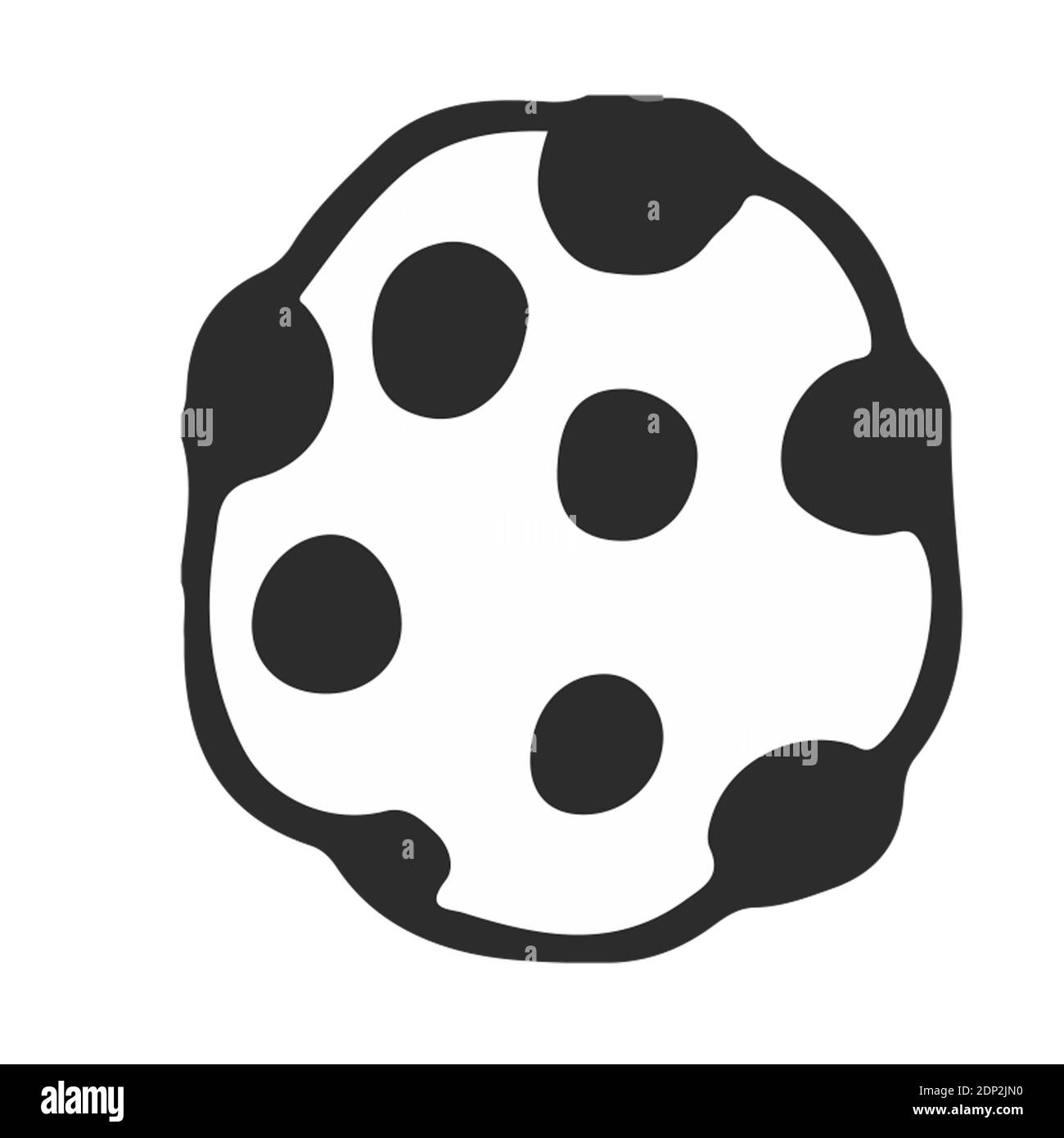 Cookie de chocolat. Illustration clip art avec dégradés simples. Banque D'Images