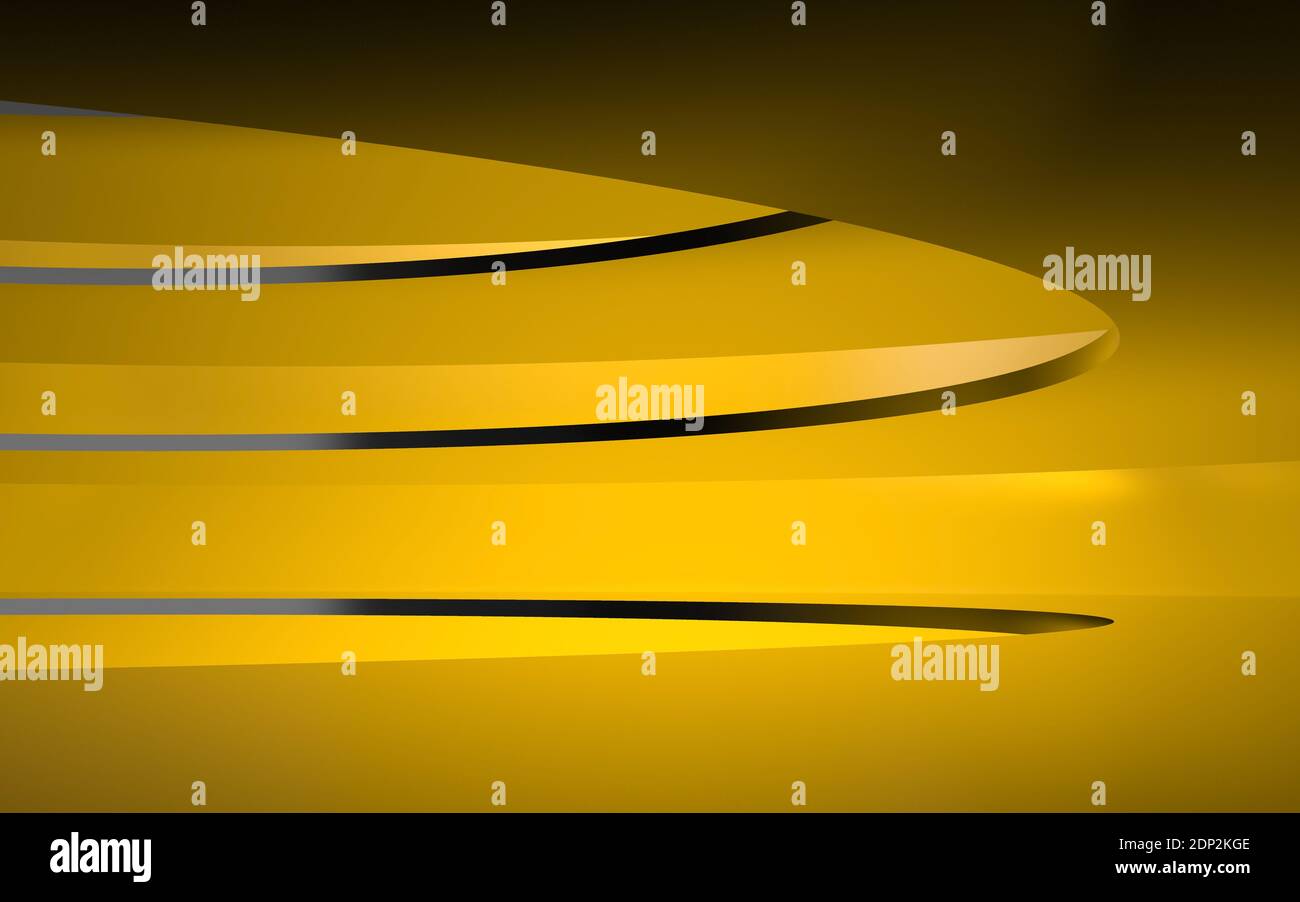 Arrière-plan graphique abstrait avec structure de disques jaune brillant. illustration du rendu 3d Banque D'Images