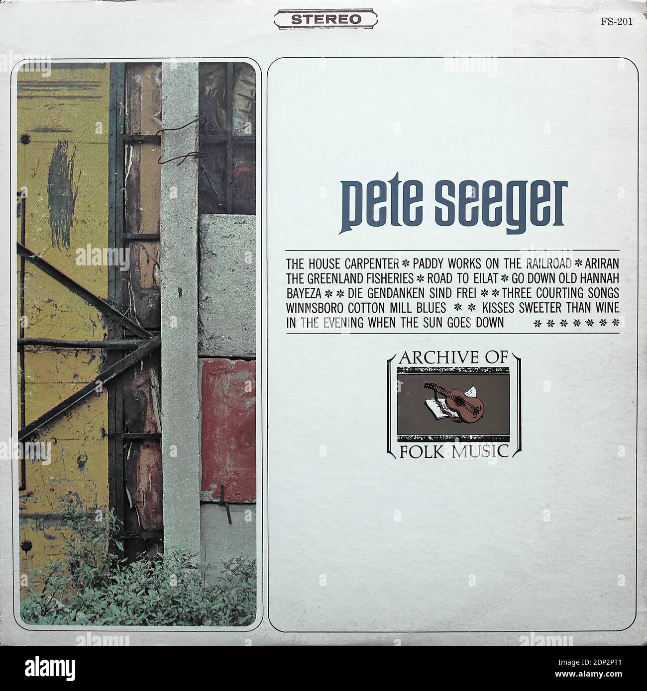Pete Seeger - Everest FS-201, Archive of Folk Music - Vintage vinyle album couverture Banque D'Images