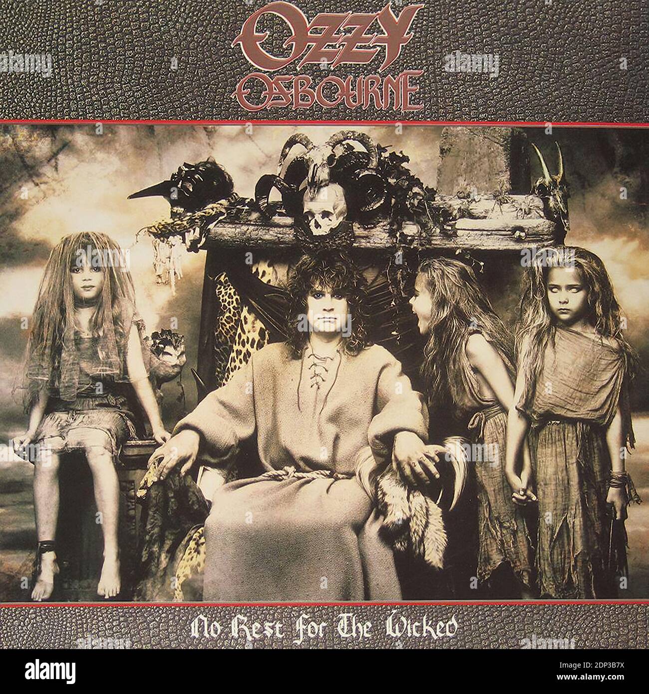 Ozzy Osbourne pas de repos pour les méchants - Vintage Vinyl Notez la couverture Banque D'Images