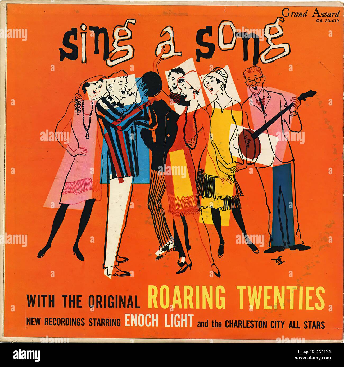 Chantez une chanson avec les années folles originales - Vintage Notez la couverture Banque D'Images