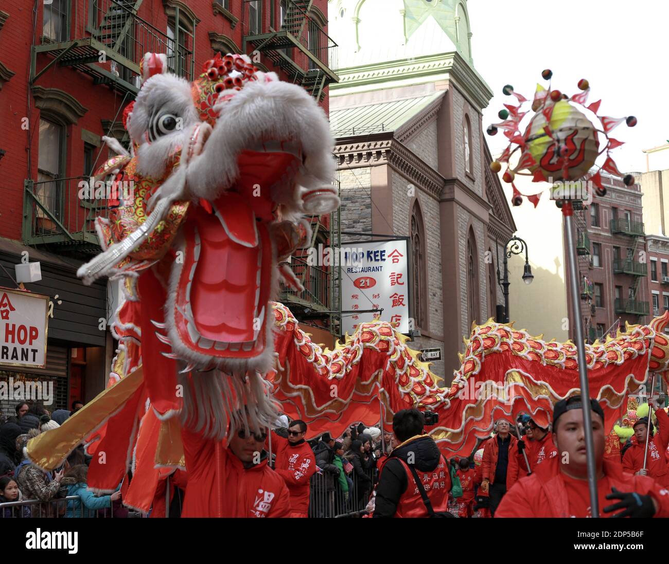 Défilé du nouvel an chinois dans le quartier chinois de New York Banque D'Images