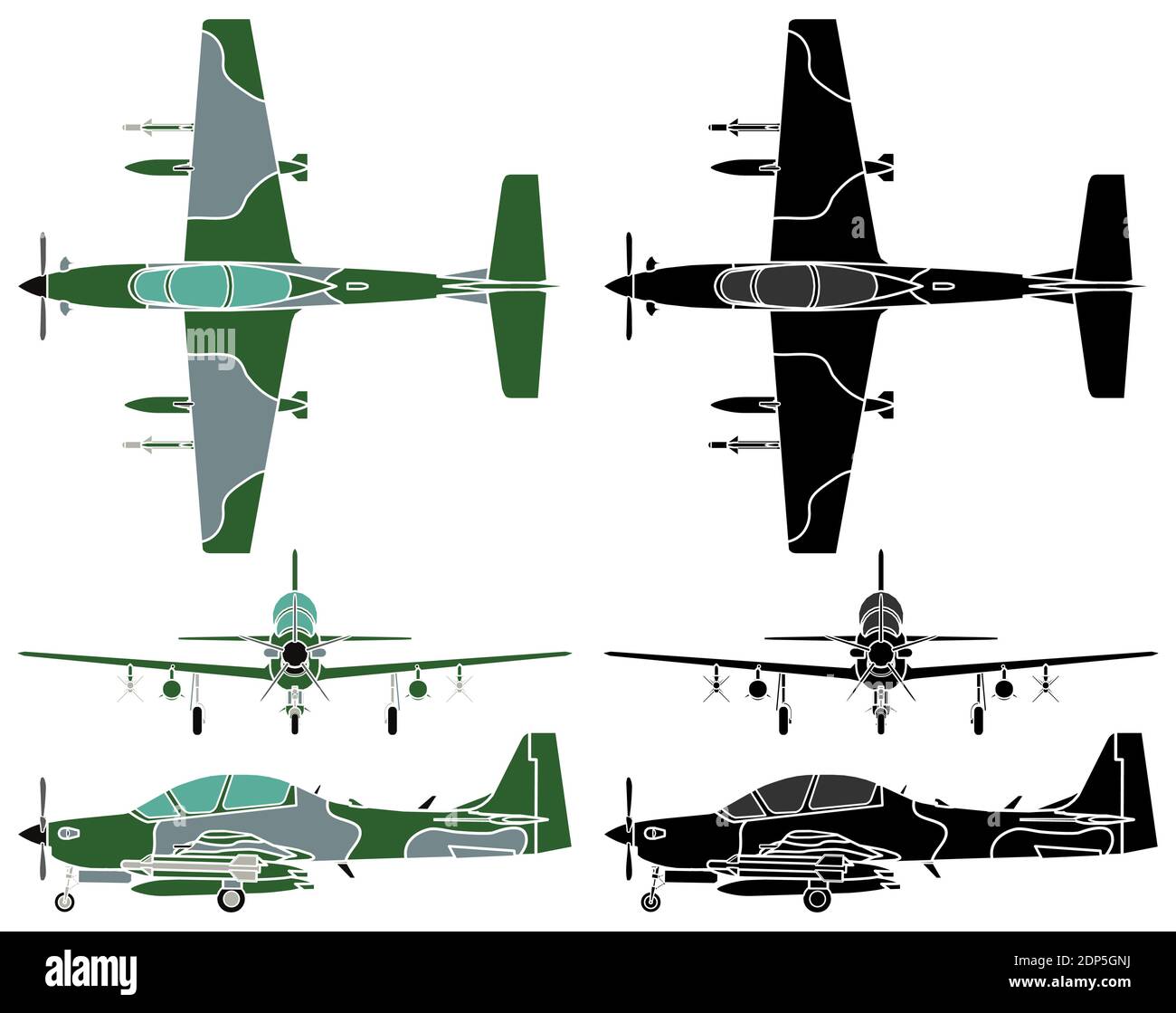 Super Tucano, icône d'avion brésilien Illustration de Vecteur