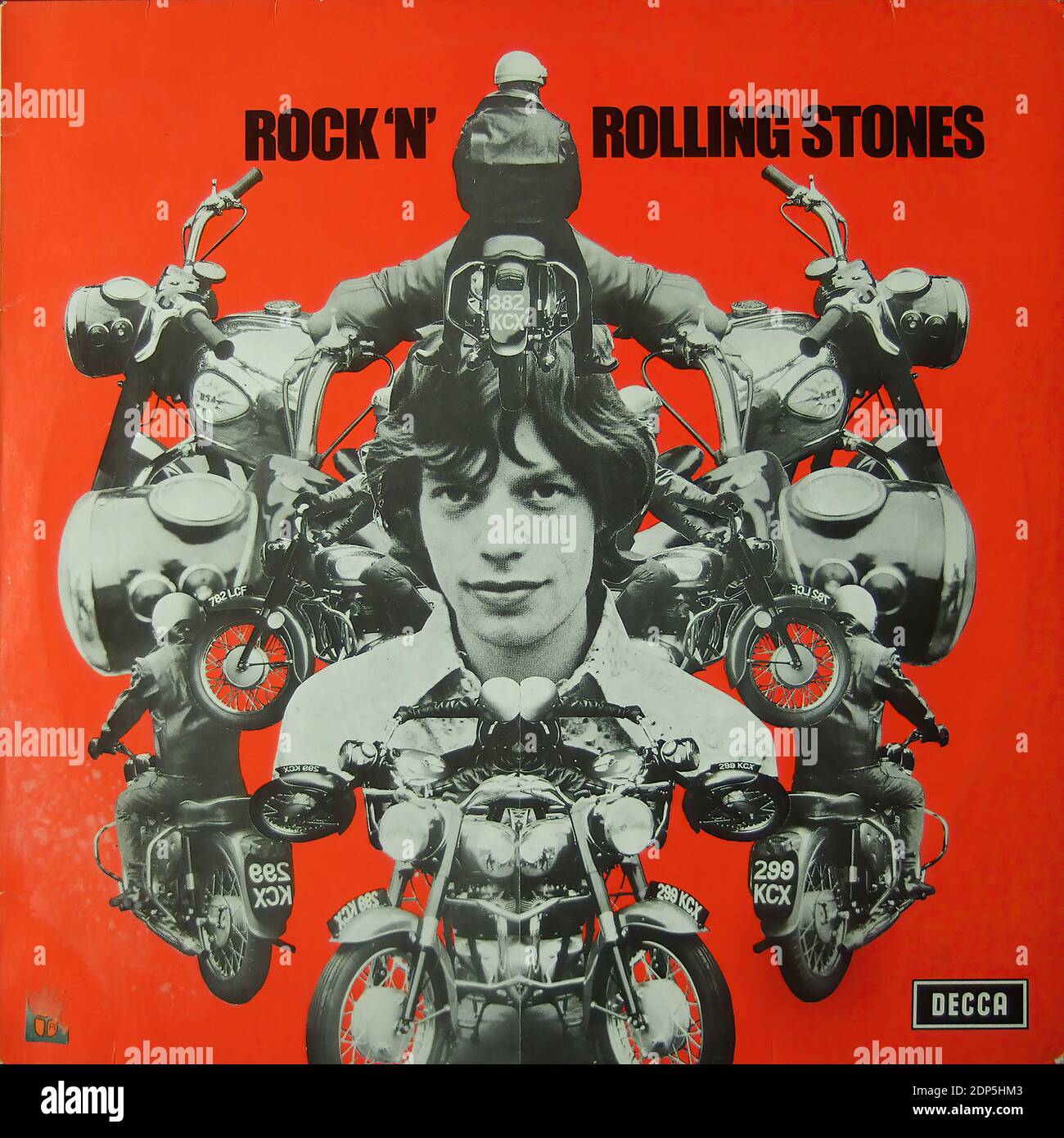 Les Rolling Stones - Rock'N' Rolling Stones - Vintage Vintage Vinyl couverture de l'album Banque D'Images