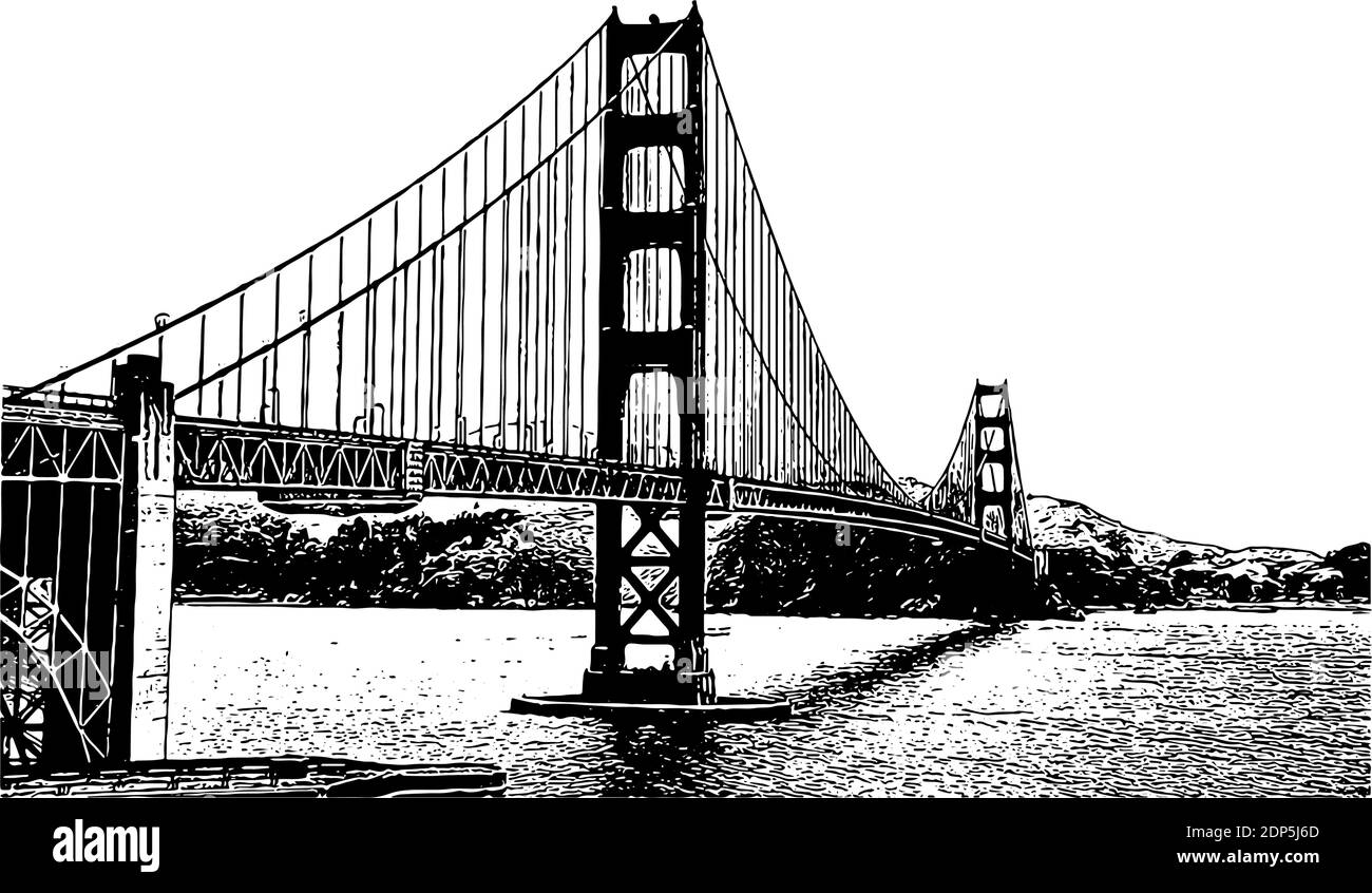 Golden Gate Bridge Illustration de Vecteur