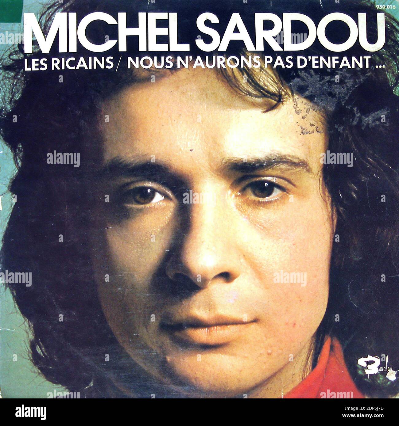 Michel Sardou les Ricains   nous n'aurons pas d'enfant - Housse Vintage Vinyl Record Banque D'Images