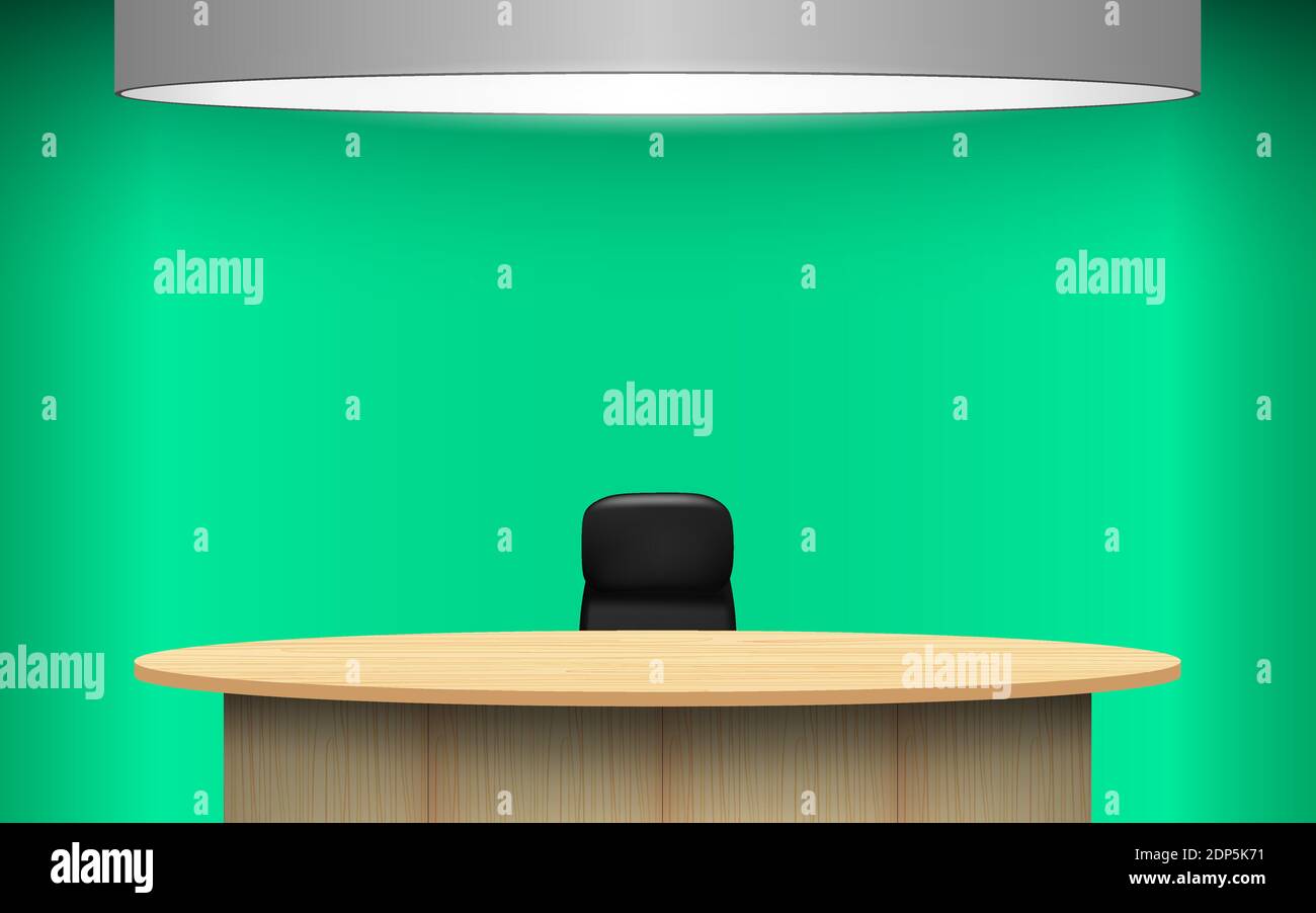 Empty tv studio green screen Banque d'images vectorielles - Alamy