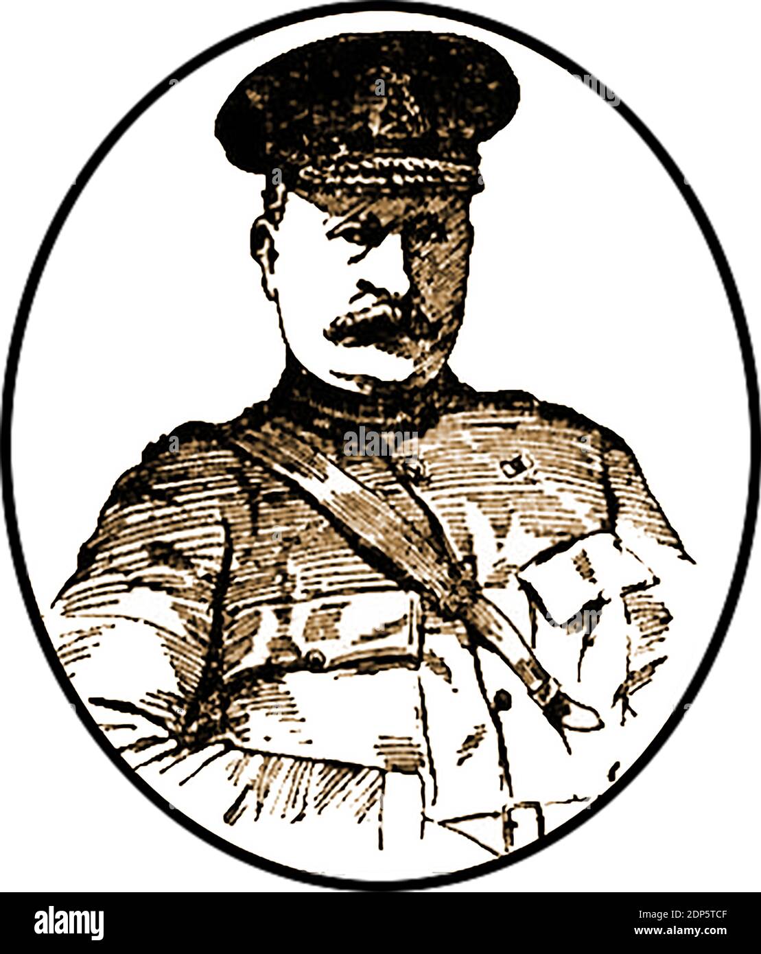 Un portrait du major général (lieutenant général) Charles Edmond KNOX (1845-1938) de la renommée de la guerre de Boer; comme il était en 1900. Il était un soldat anglo-irlandais de l'armée britannique. HS surnom était Nice Knozx. Ses commandes comprenaient l'infanterie légère du Shropshire du roi, la 13e brigade d'infanterie et la 4e division d'infanterie. Il a reçu le poste de gouverneur des Bermudes, mais il l'a refusé et est devenu membre du Club naval et militaire. Il était le fils de Robert KNOX, DD, Archevêque d'Armagh Banque D'Images