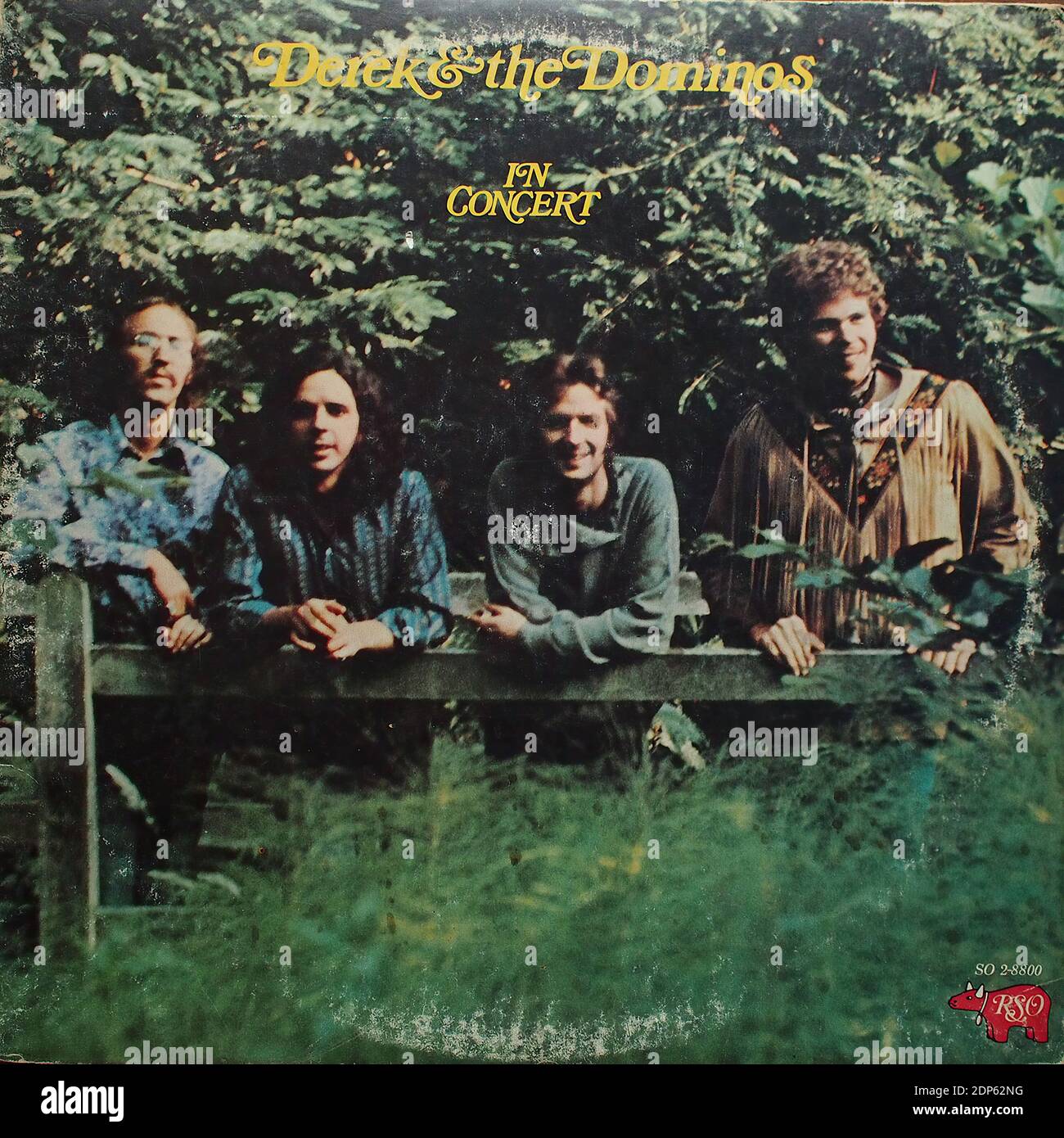 Derek & the dominos - en concert au Fillmore East (Eric Clapton, Bobby Whitlock, Jim Gordon, Carl Radle), Atlantic RSO SO 2-8800, 1973 - couverture de l'album Vintage en vinyle Banque D'Images