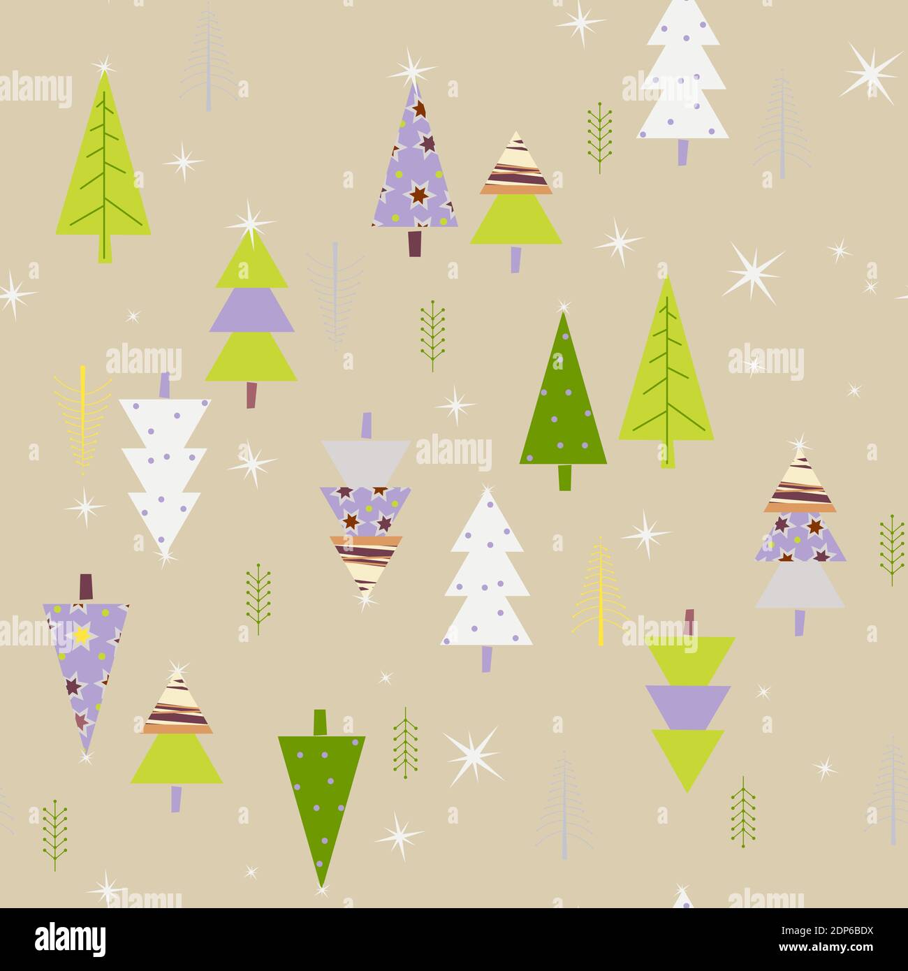 Joli motif avec paysage de forêt est une chose parfaite pour le textile et n'importe quel fond. Il y a 2 calques avec un motif et un arrière-plan Illustration de Vecteur