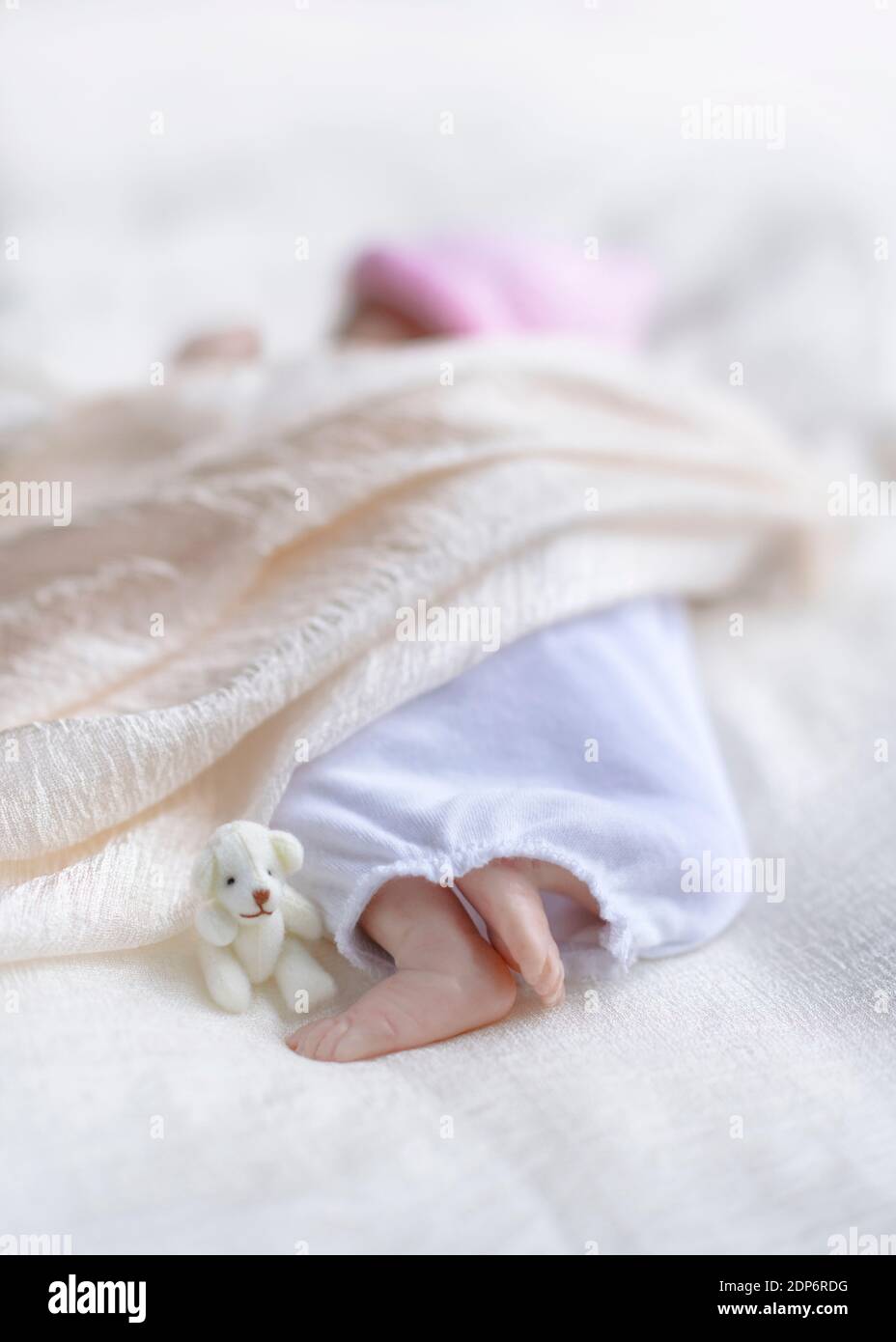 Premature Reborn Doll Tourne Pour Representer Bebe Premature Et Cot Death Syndrome Vertical Image Pour Copier Du Texte Et De L Espace Photo Stock Alamy