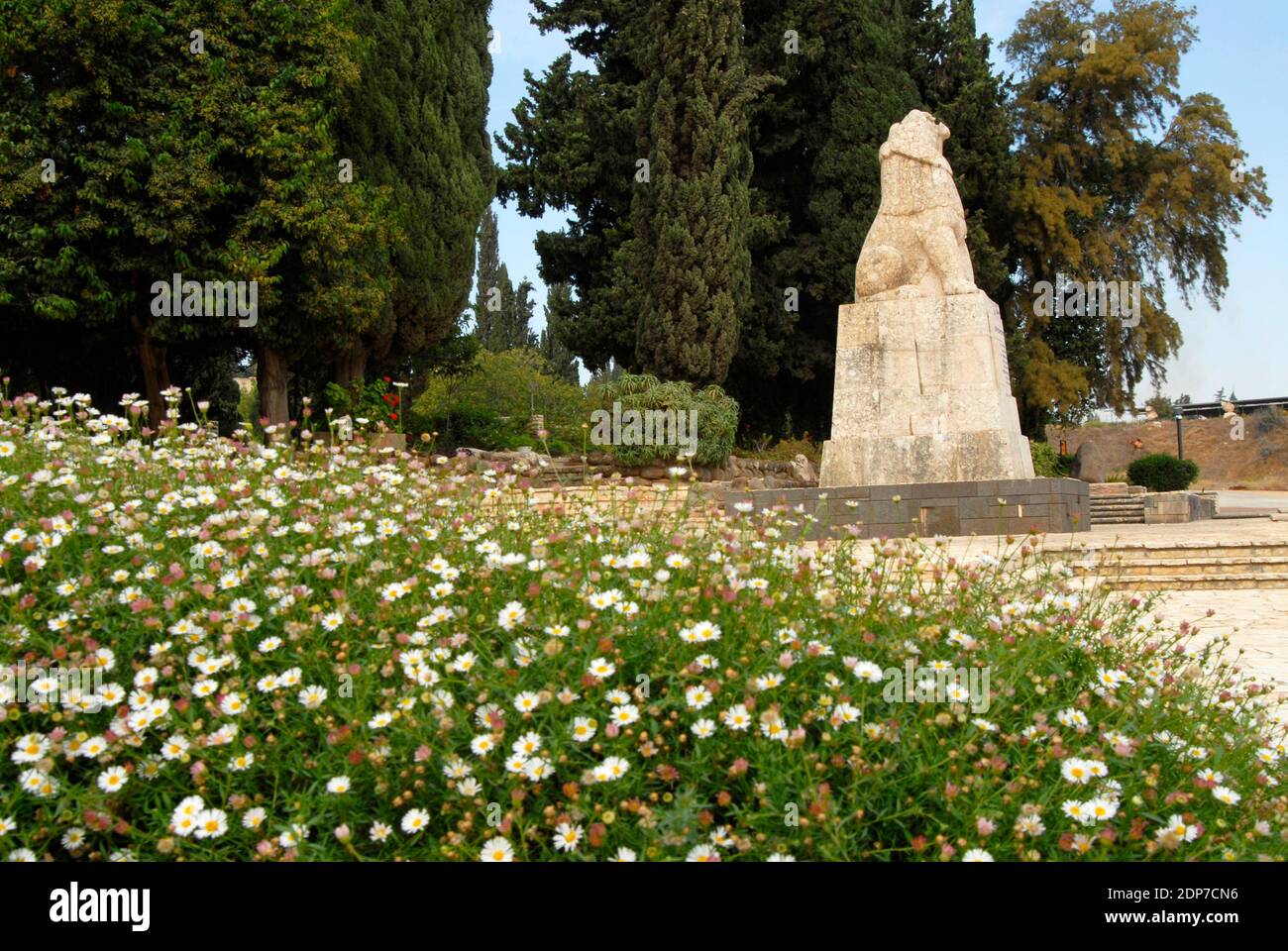 Tel H'ai lion, Galili. Israël Banque D'Images