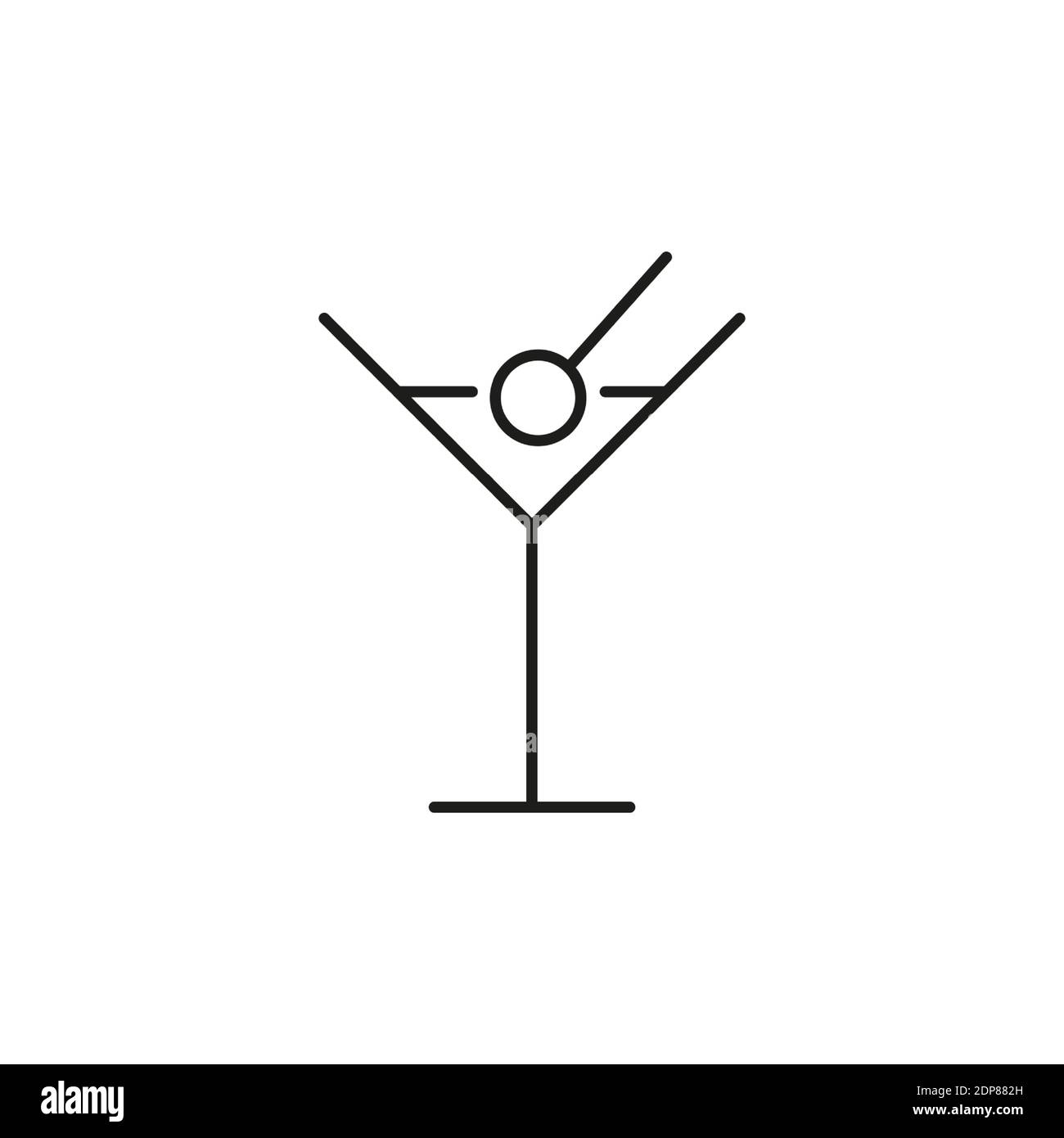 icône cocktail de l'icône de la barre pour le concept mobile et les applications web. L'icône de cocktail en ligne fine peut être utilisée pour le Web et les mobiles. Icône Premium sur fond blanc Illustration de Vecteur