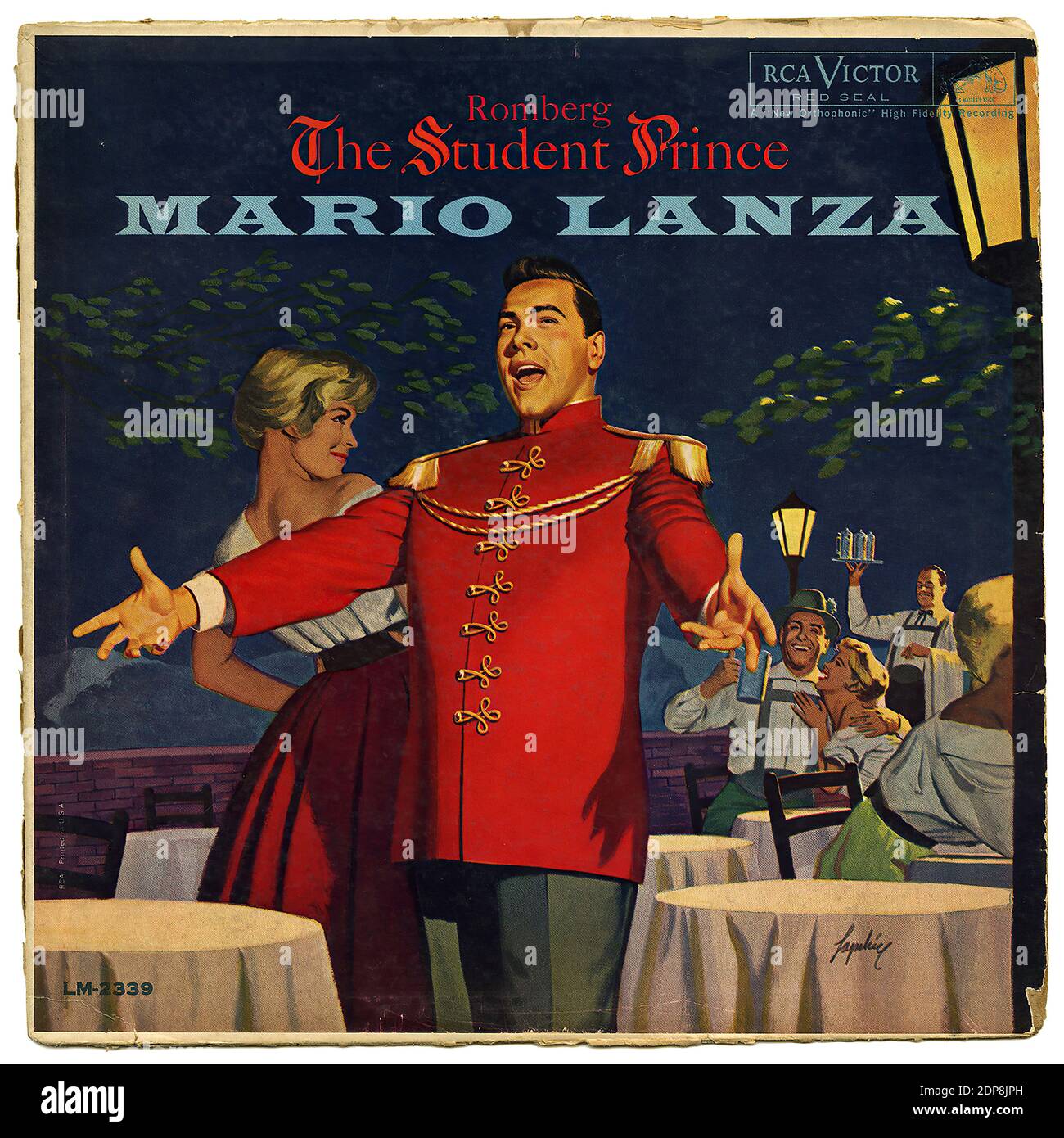 Le prince étudiant, Mario Lanza - couverture du record d'époque Banque D'Images