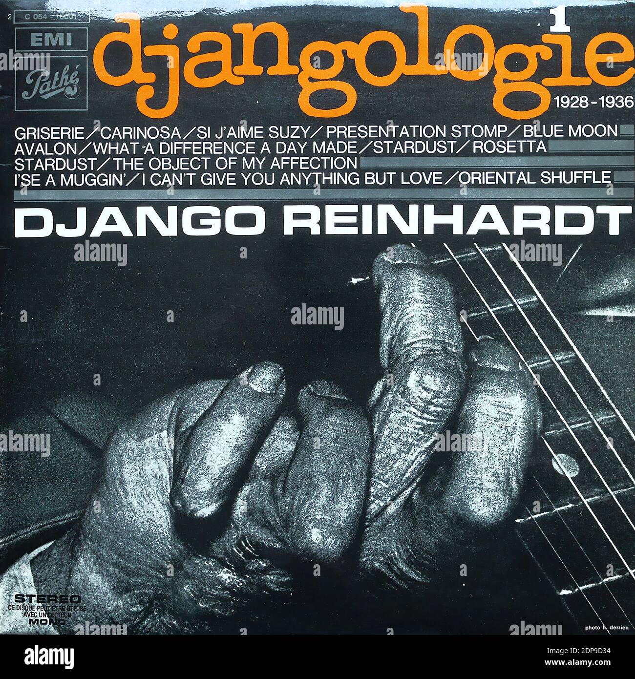 Djangologie - Griserie e.o. - Jean Vaissade Accordéon, Django Reinhardt Banjo, EMI 2 C 054-16001, 1928-1936, vol.1 de 20 - couverture d'album en vinyle vintage Banque D'Images