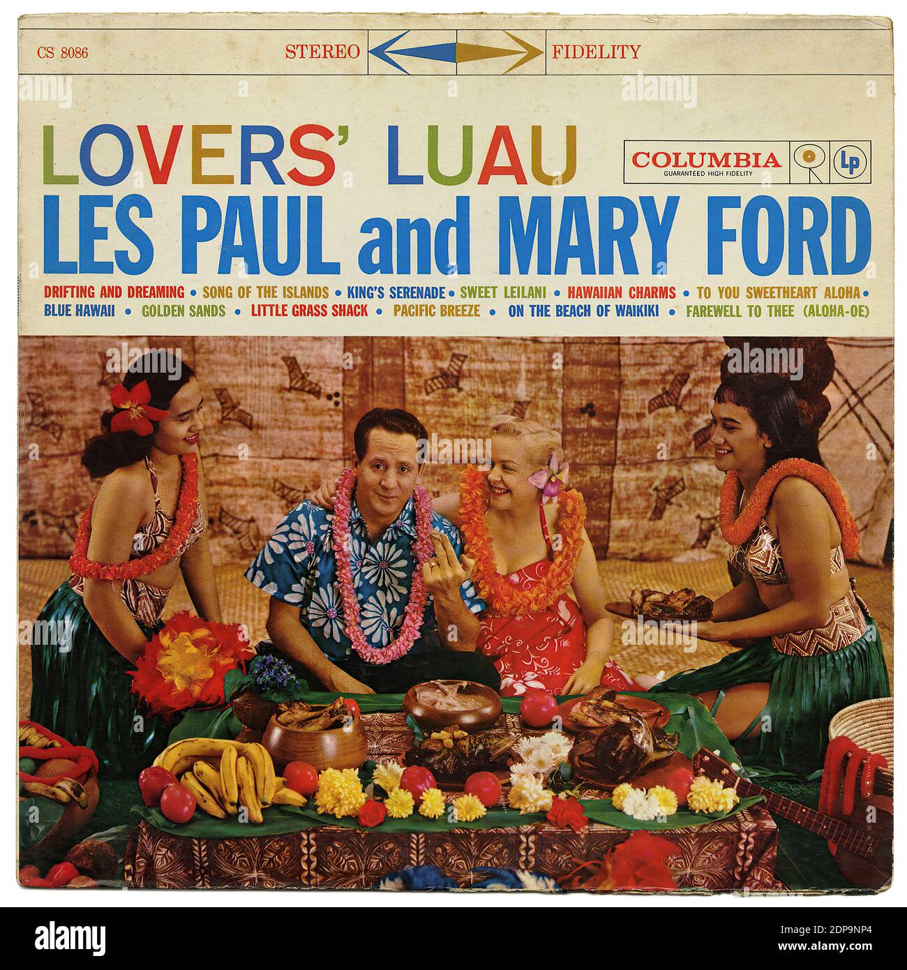 Loverss' Luau, les Paul et Mary Ford - couverture Vintage Record Banque D'Images