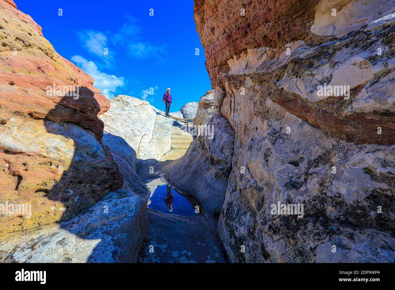 Monument national El Morro, Nouveau-Mexique. Une randonnée classique d'une journée au-dessus d'un magnifique promontoire en grès, Banque D'Images