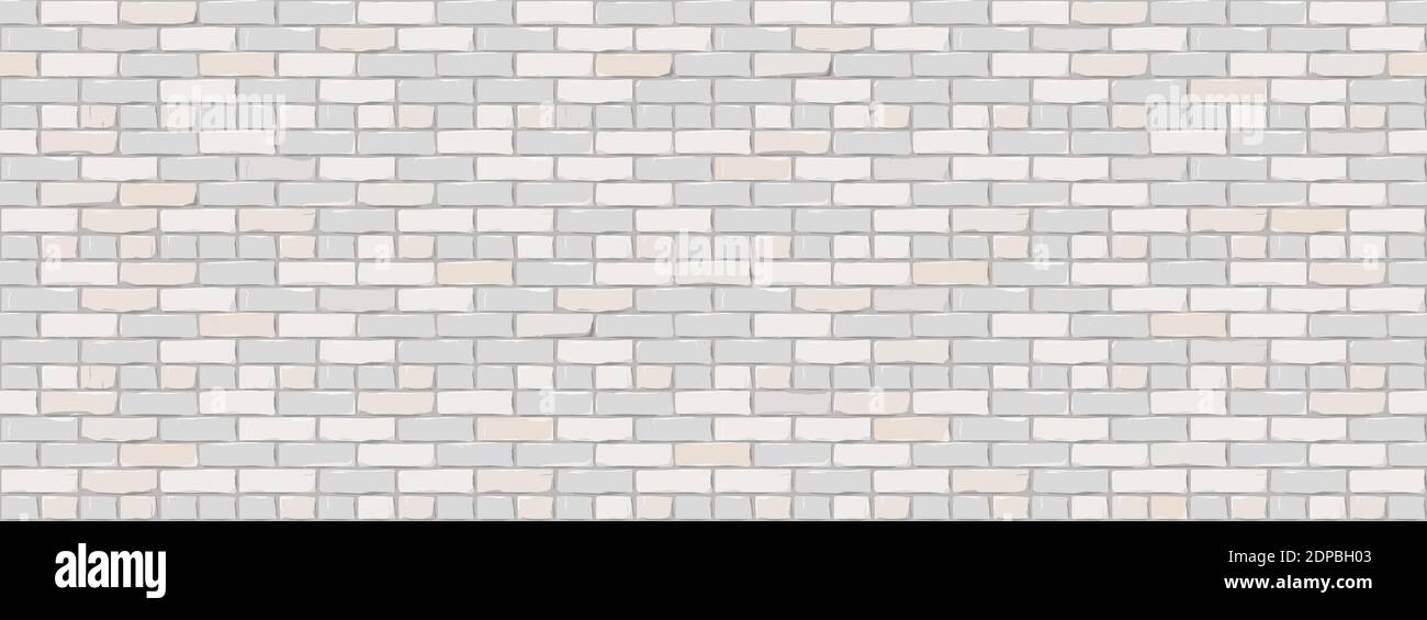 Arrière-plan de texture de mur de briques. Illustration numérique du Brickwall blanc. Répétition sans couture dans style de lissage. Illustration vectorielle. SPE 10 Illustration de Vecteur